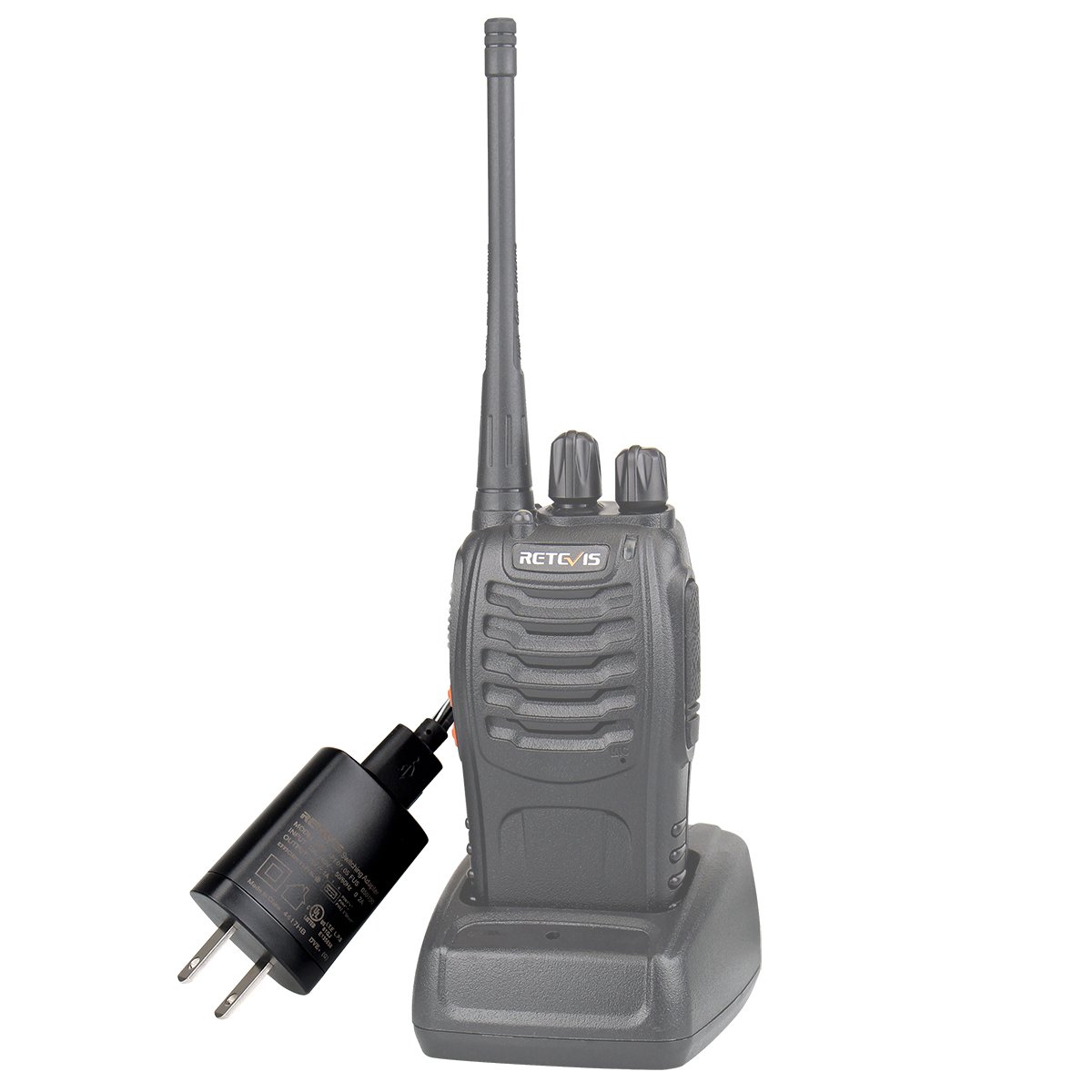 Retevis H-777 5V 1A USB Charger Adapter for Walkie Talkies & FM Radios - Compatible with Retevis RB48, H777S, RT86, RT68, NR10, RT27, RT19, RT18, RT49, RT49P, RT17, RT47, RB26 & Retekess V-112, V-115 (1 Pack) - Perfect for Outdoor Adventures, Security Work, and Emergency Communication
