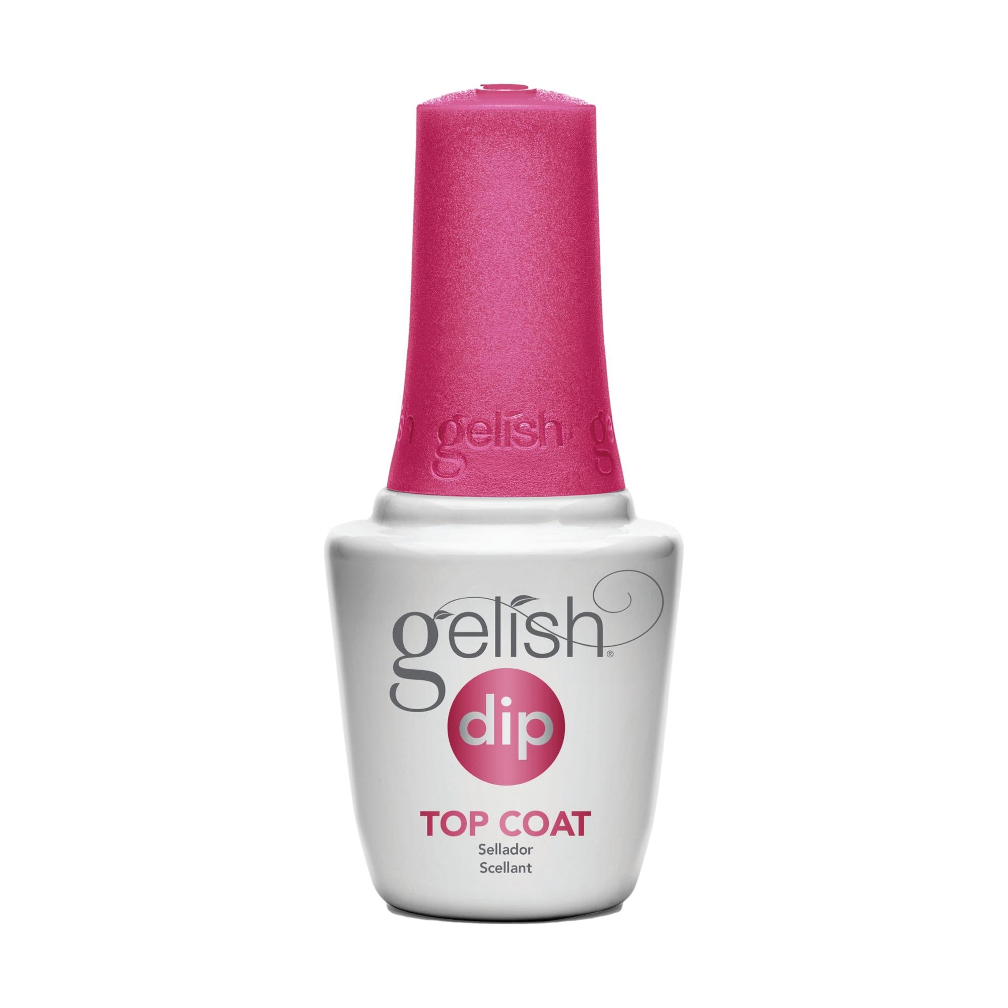 Gelish Dip Essentials Top Coat - 0.5 fl oz Nail Polish Sealer for Strong, Shiny Manicures | Perfect for Salon & Home Nail Care