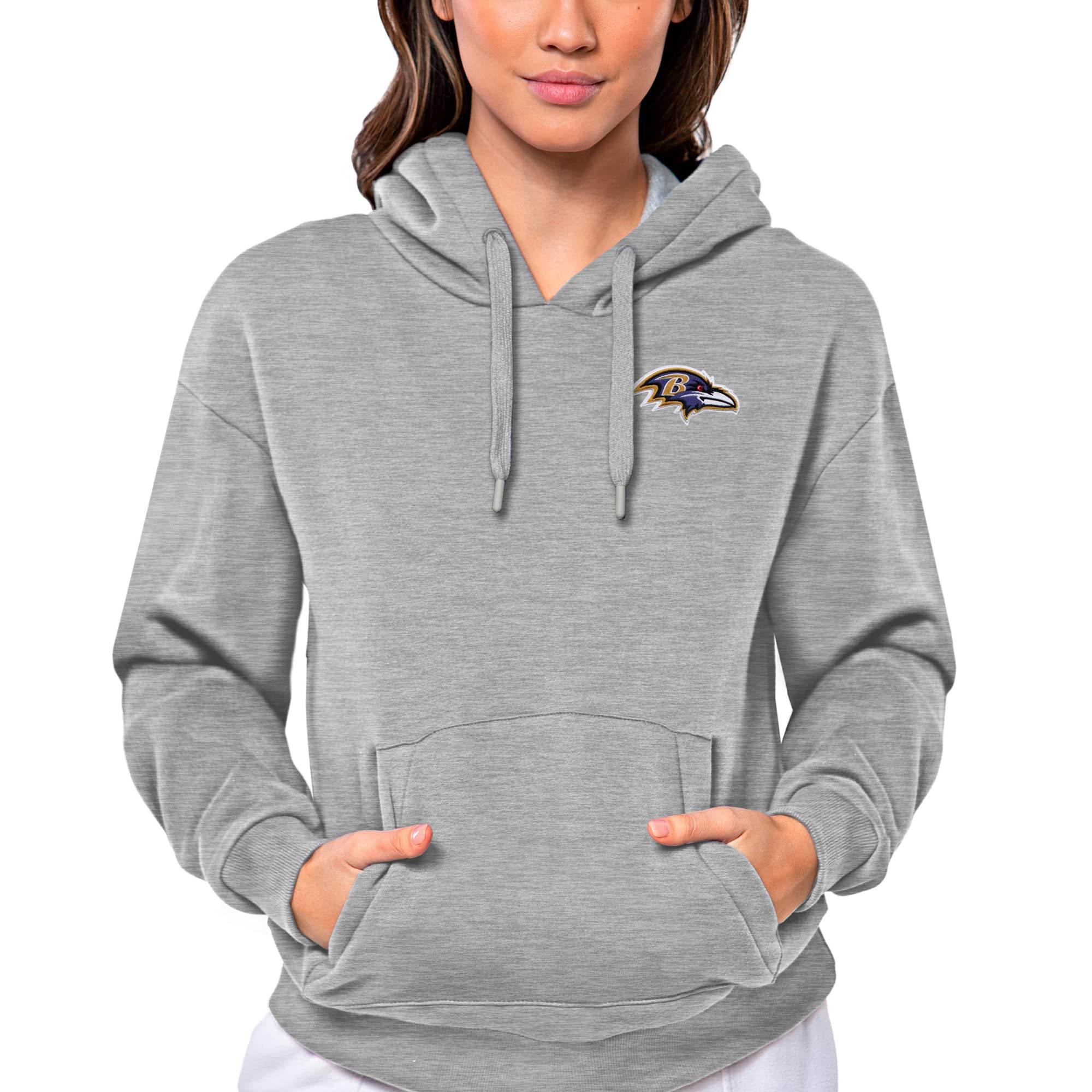 Antigua Women's NFL Victory Pullover Hoodie - Cozy Fleece Sweatshirt for Football Fans, Game Day Outfit, Casual Winter Wear