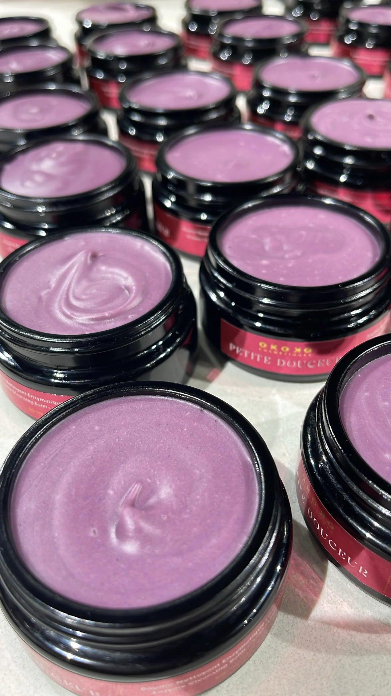Petite Douceur Makeup Melting Cleansing Balm with Mango Butter & Papaya Enzymes | Gentle Makeup Remover & Deep Cleanser for All Skin Types | Perfect for Daily Skincare & Travel