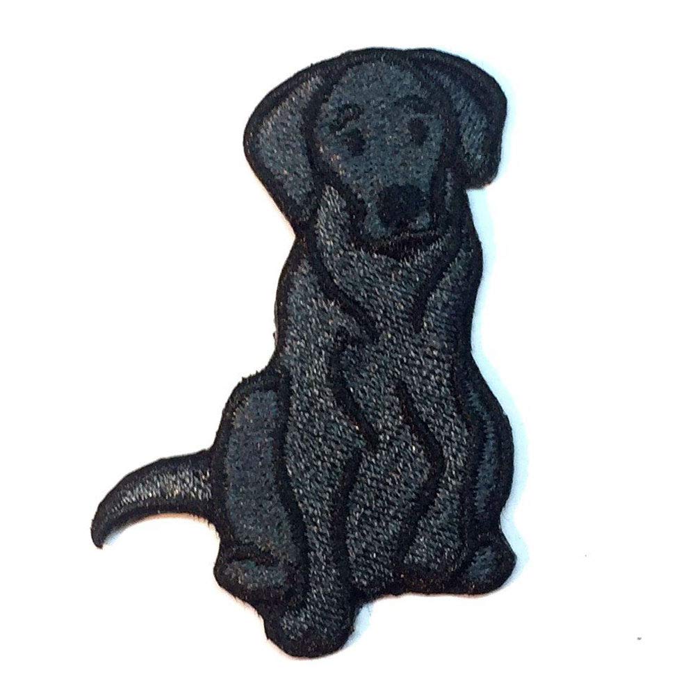 Black Labrador Iron On Embroidered Patch - Dog Lover's Custom Emblem for Jackets, Hats & Backpacks - Perfect for Pet Memorials & Gifts