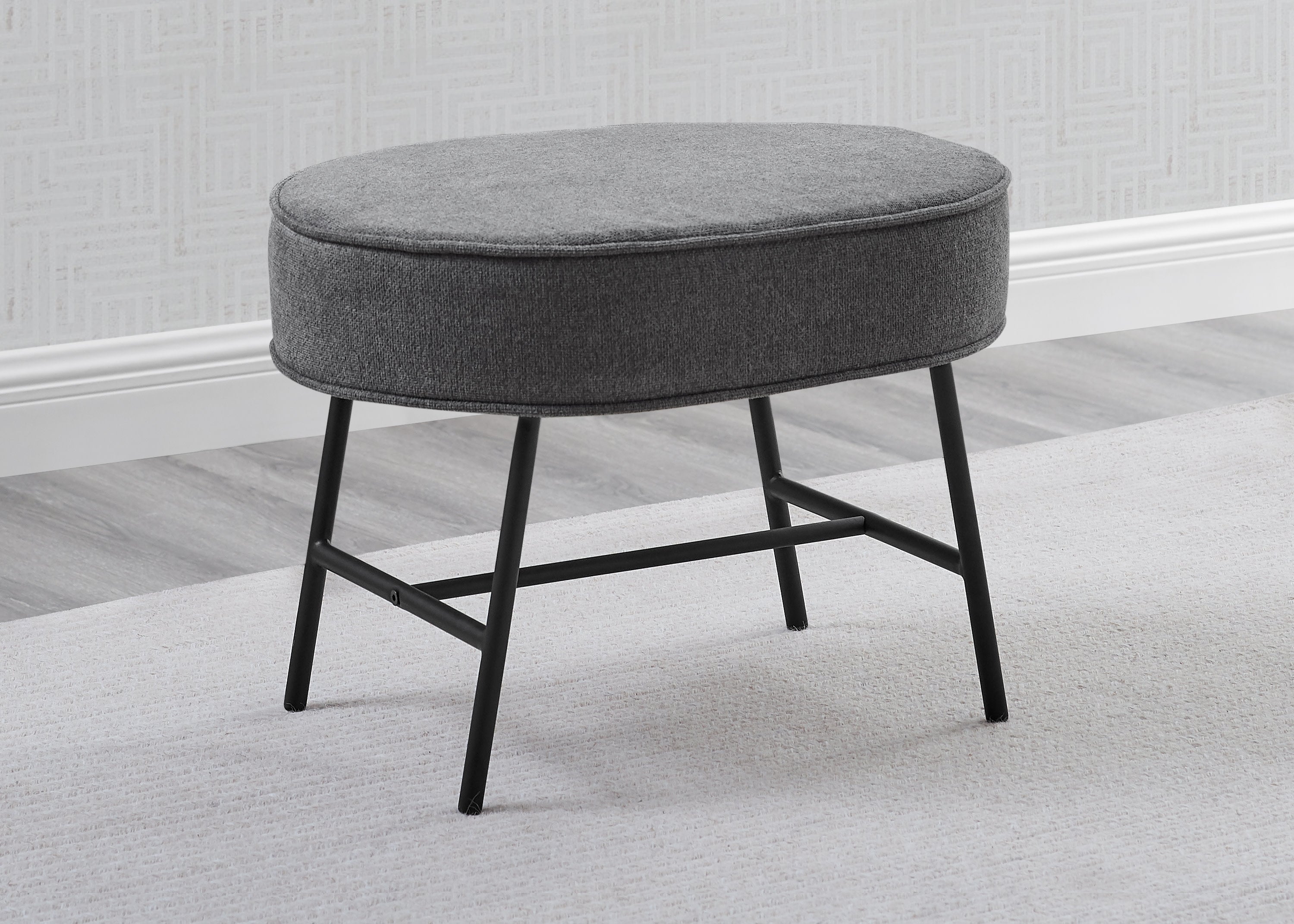 Ella Ottoman with LiveSmart Evolve Fabric - Modern Storage Footrest for Living Room, Bedroom & Office - Soft & Durable Upholstered Stool with Hidden Storage Compartment - Perfect for Small Spaces & Home Decor