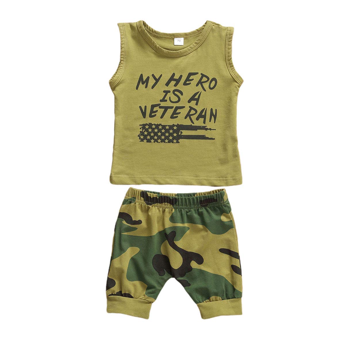 Boys' Camouflage Sleeveless Hoodie & Shorts Set - Toddler Summer Outfit for Outdoor Play, Park Adventures & Casual Wear
