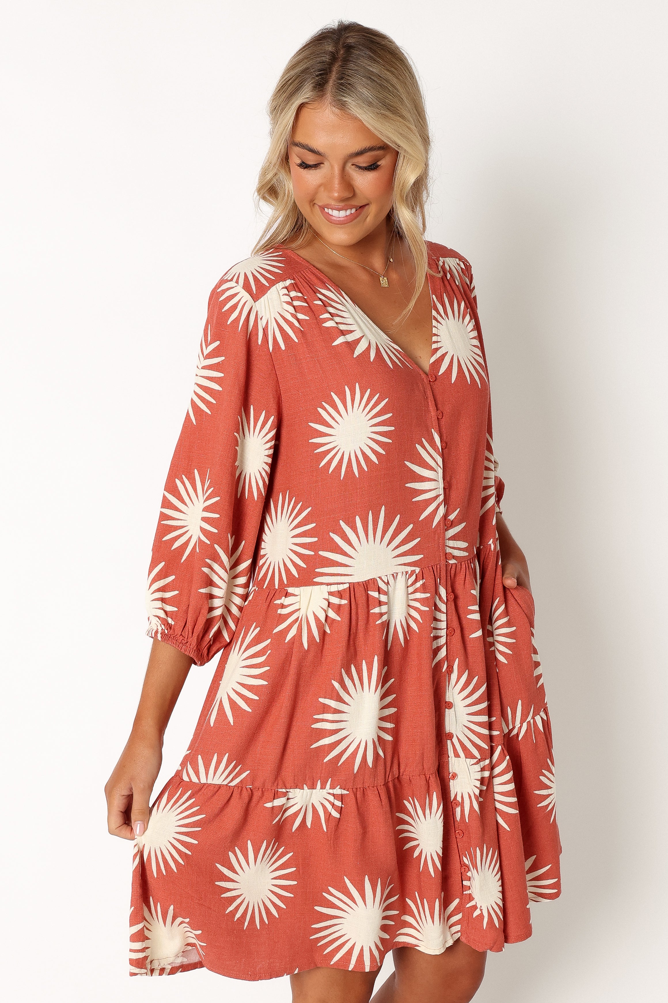 Bennet Long Sleeve Mini Dress with Floral Print - Elegant Party, Date Night & Casual Wear for Women