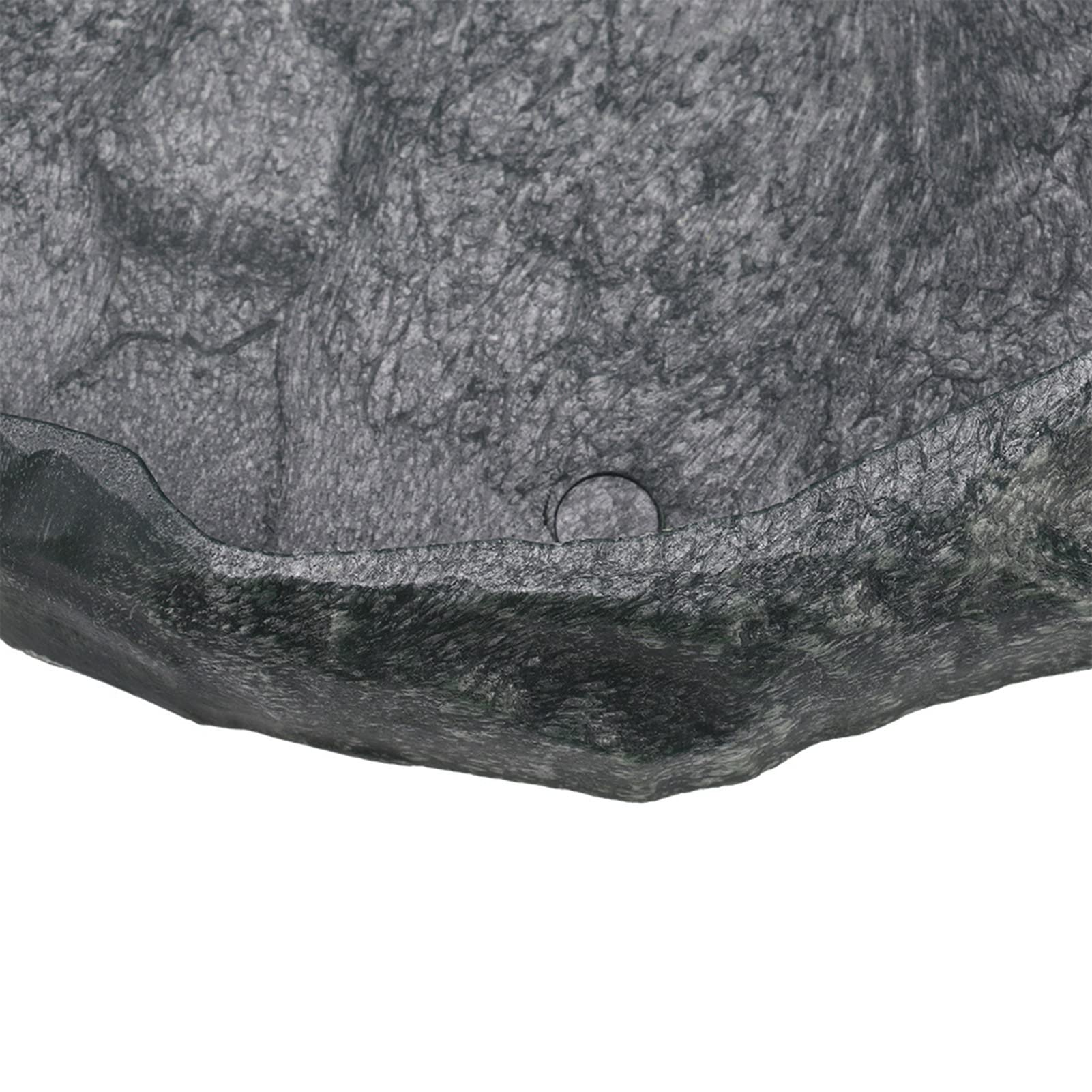 Premium Zerone Bearded Dragon Food Bowl - Durable Resin Reptile Dish for Lizards, Tortoises & Small Pets - Emerald Black Reptile Accessories - Ideal for Feeding & Watering in Terrariums & Habitats