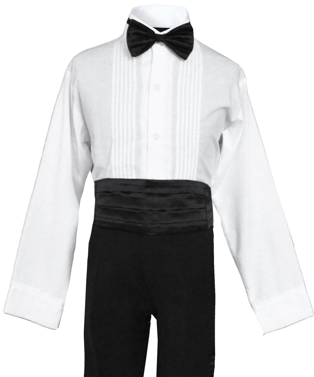 Little Boys Black Tuxedo with Tail - Formal Wear for Weddings & Parties (2T)