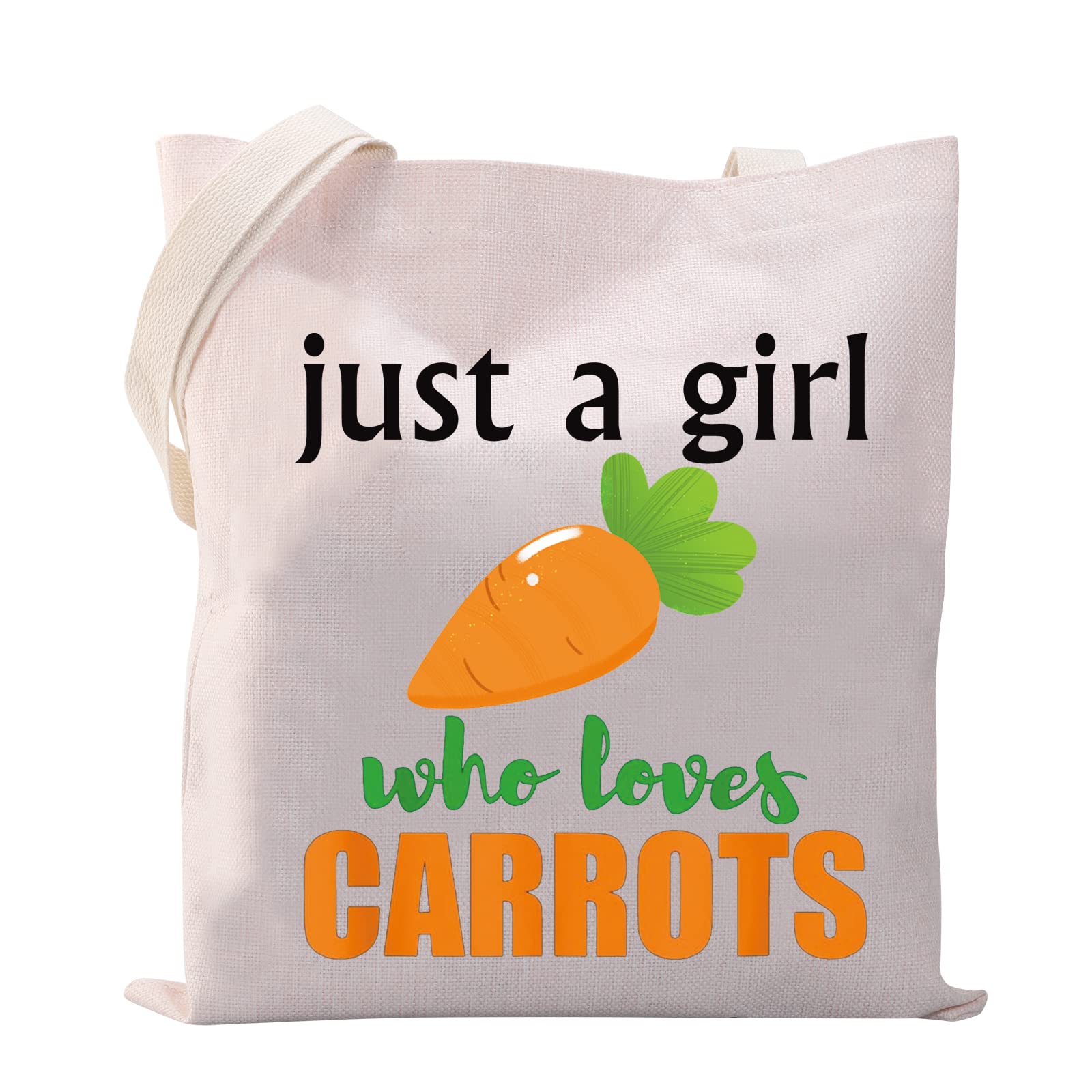 VAMSII Carrot Tote Bag - Eco-Friendly Vegan Shoulder Bag for Women, Perfect Carrot Lover Gift & Sustainable Vegetable Shopping Bag - Ideal for Grocery Shopping, Farmers Market & Everyday Use