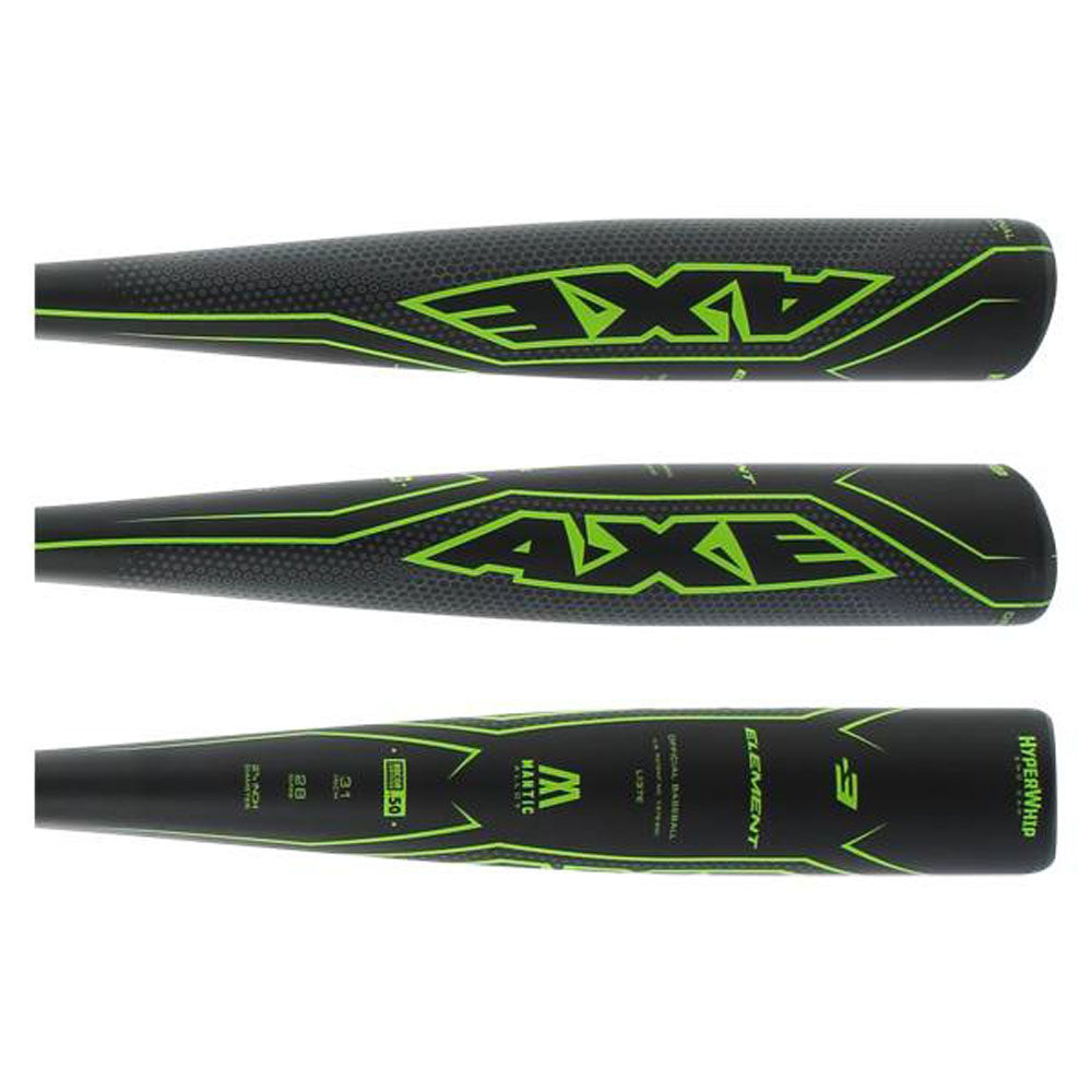 Brand New Baden Axe Element L137E BBCOR Baseball Bat - Black/Green 2 5/8