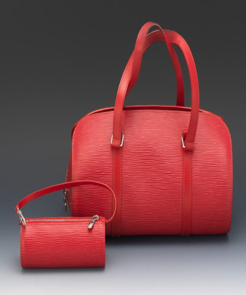 Louis Vuitton Soufflot Handbag - Black Epi Leather with Red Accents | Luxury Crossbody Bag for Women | Perfect for Work, Travel & Evening Events