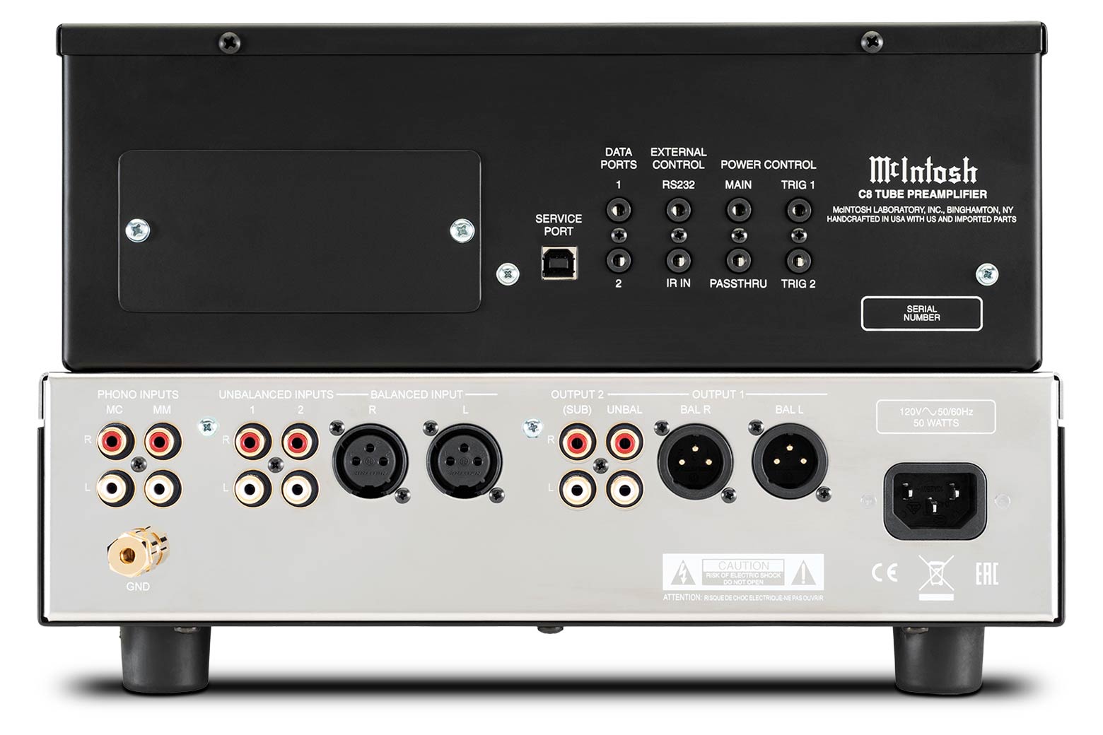 McIntosh C8 High-End Stereo Preamplifier - Audiophile Grade Tube Preamp for Home Audio Systems | Perfect for Vinyl Records, Hi-Fi Setups & Professional Studios