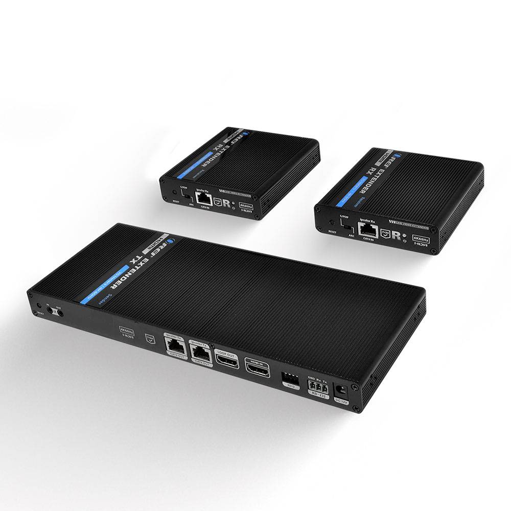 1x2 4K HDMI Extender Splitter Over Single CAT6/7 Cable - Up to 230ft, 18Gbps, Bi-Directional IR, RS-232, EDID - IPColor Technology - Perfect for Home Theater, Conference Rooms & Gaming Setups