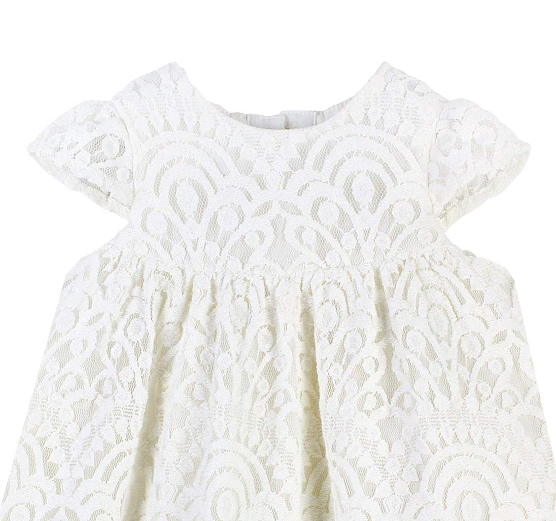 Elegant Baby Girl Lace Christening Gown with Matching Bonnet - Perfect for Baptism, Christening & Special Occasions