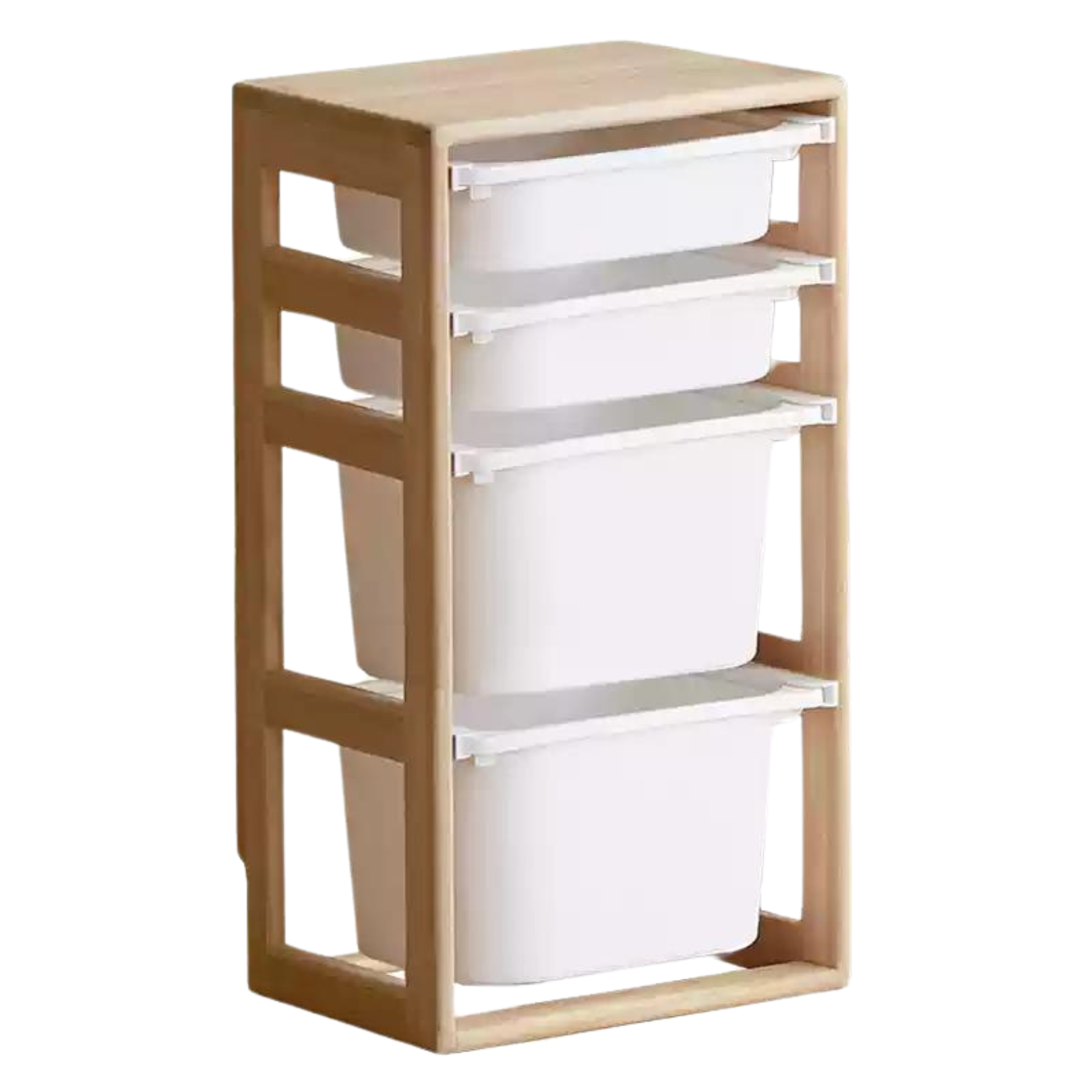 16.9x12.9x10.2 inch / 43x33x26.6 cm / Natural wood color / book and newspaper rack storage cabinet