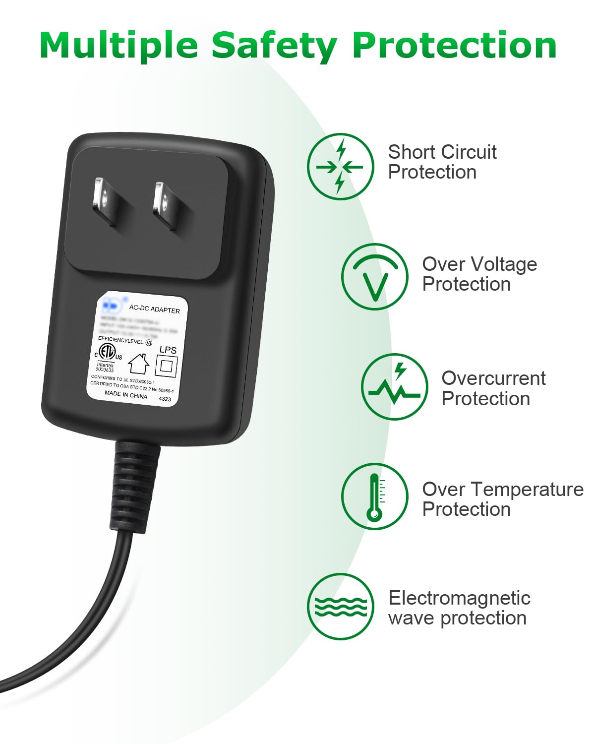 Replacement Shark VM252 VM252C QM250 Vacmop Magnetic Charger - 13.3V Charging Cord for Shark Vacmop Pro Cordless Hard Floor Vacuum Mop (5.9FT) - Perfect for Home Cleaning & Hardwood Floor Maintenance