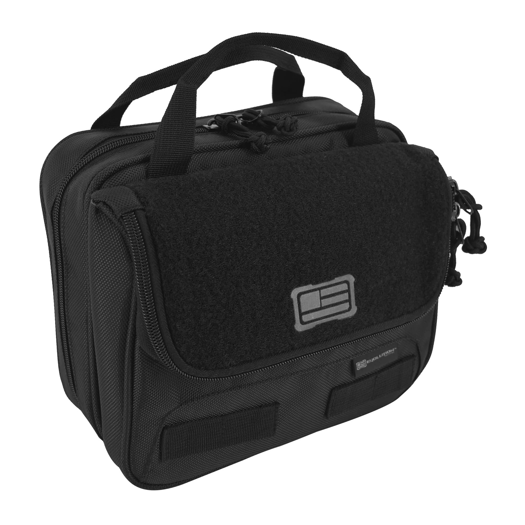 Evolution Outdoor Tactical Double Pistol Case - 10 Inch 1680D Heavy Duty Soft Gun Case for 2 Handguns | Tactical Gear & Firearm Accessories | Perfect for Range Shooting, Hunting & Concealed Carry