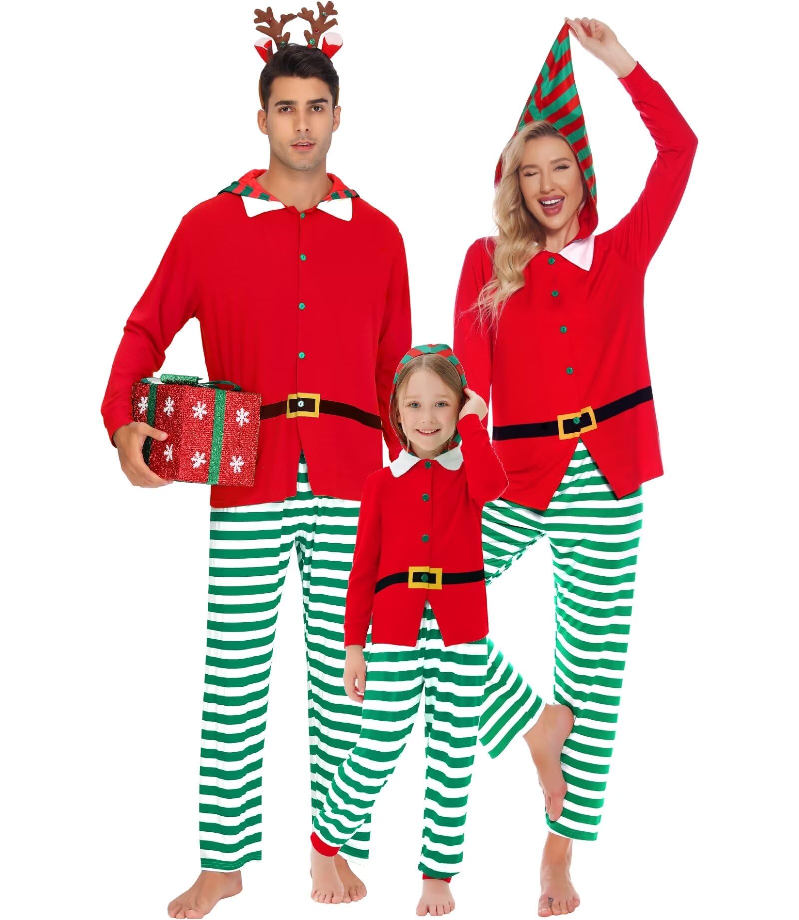 SWOMOG Christmas Family Pajama Sets - Holiday Sleepwear for Family Gatherings