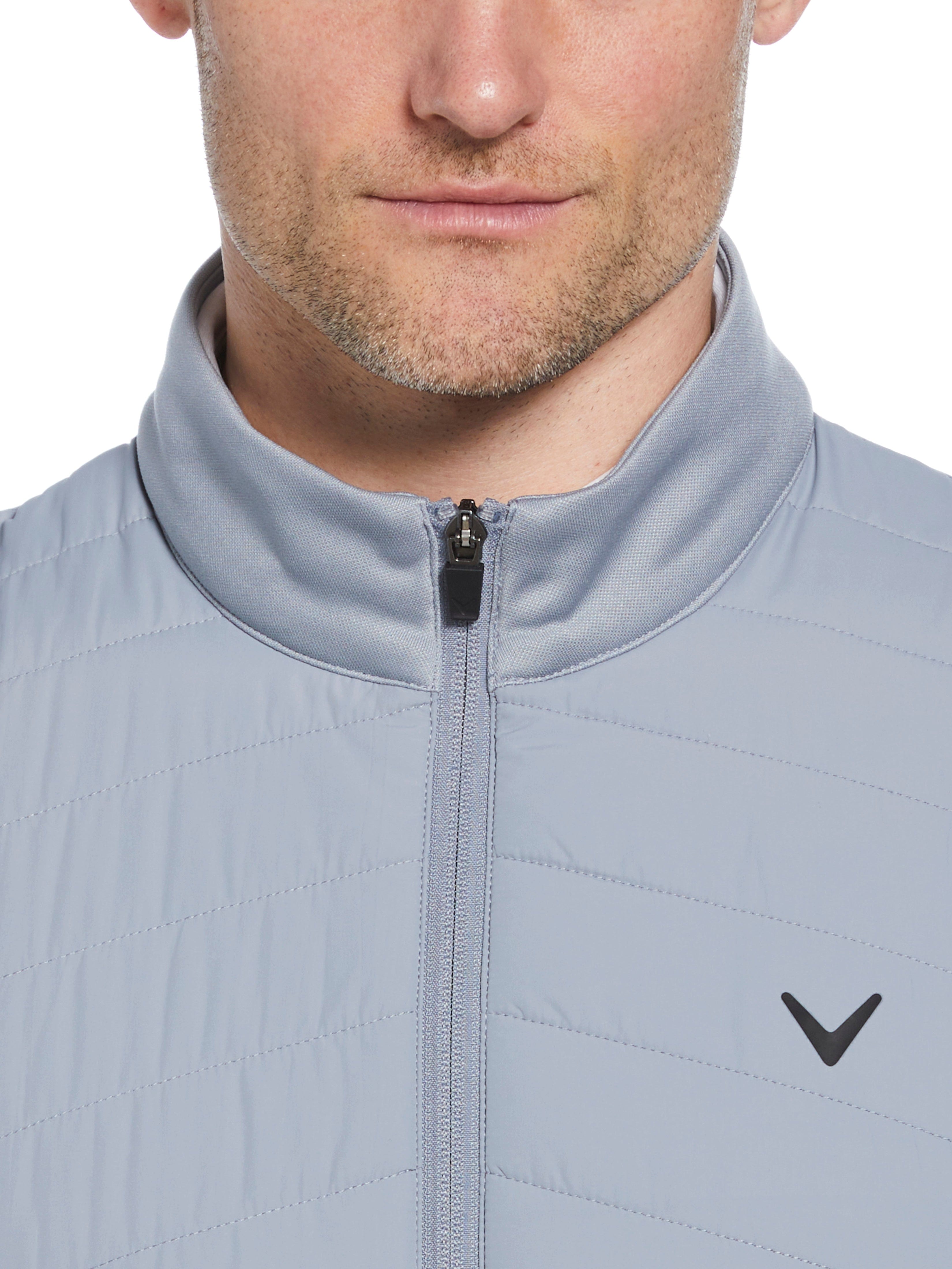 Men's Lightweight Quilted Puffer Jacket - Full Zip Golf Vest for Cold Weather - Warm Winter Layering for Outdoor Sports & Casual Wear