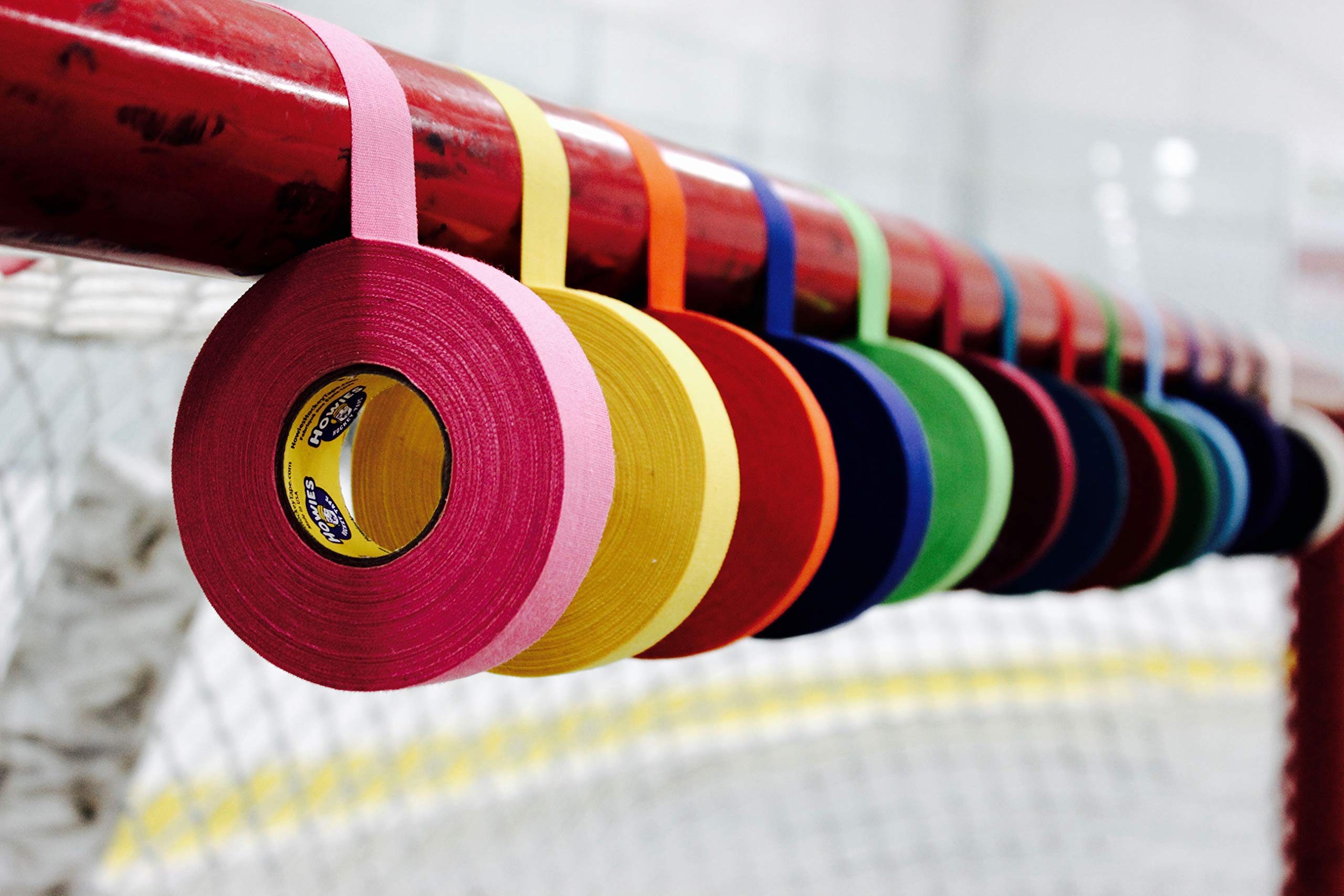 Howies Hockey Tape - 12 Pack Red Cloth Hockey Stick Tape for Ice & Roller Hockey - Grip & Protection for Sticks, Blades & Shafts - Perfect for Players & Coaches