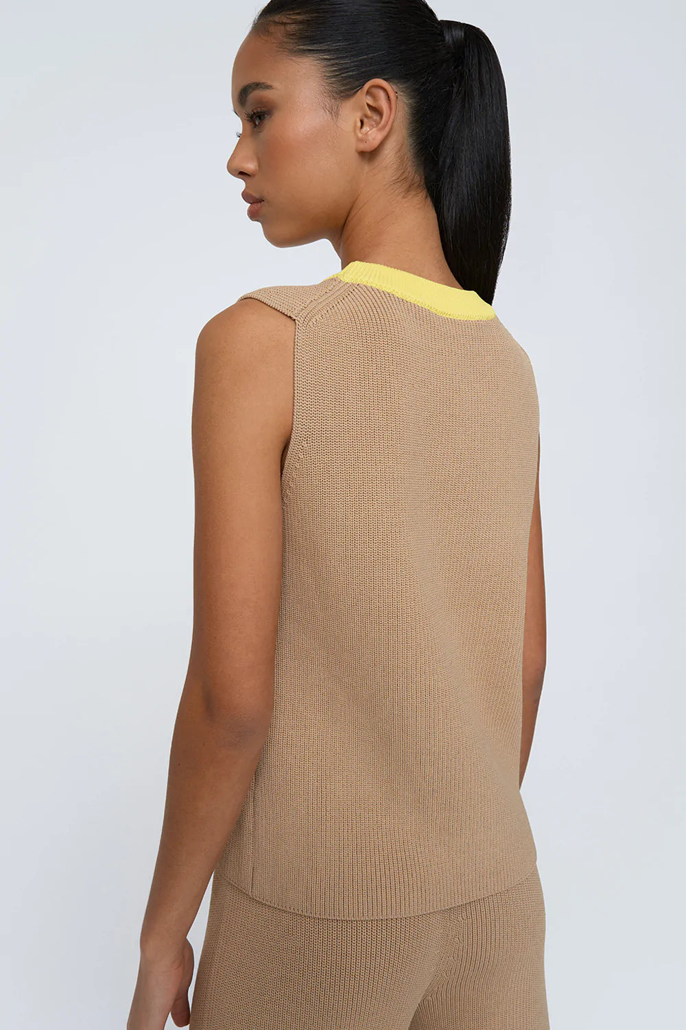 Flynn Sleeveless Knit Top for Women - Summer Casual Stretch Cotton Blouse - Perfect for Beach, Vacation & Everyday Wear