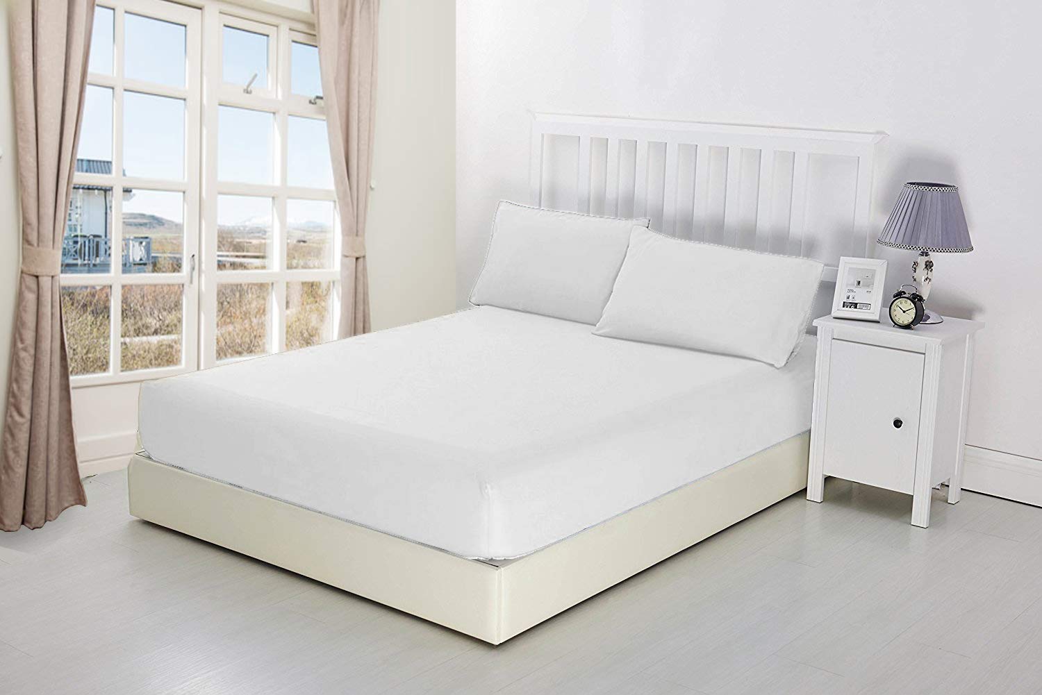 Luxury 600-Thread-Count Egyptian Cotton King Fitted Sheet - Hotel Bedding for Home Comfort