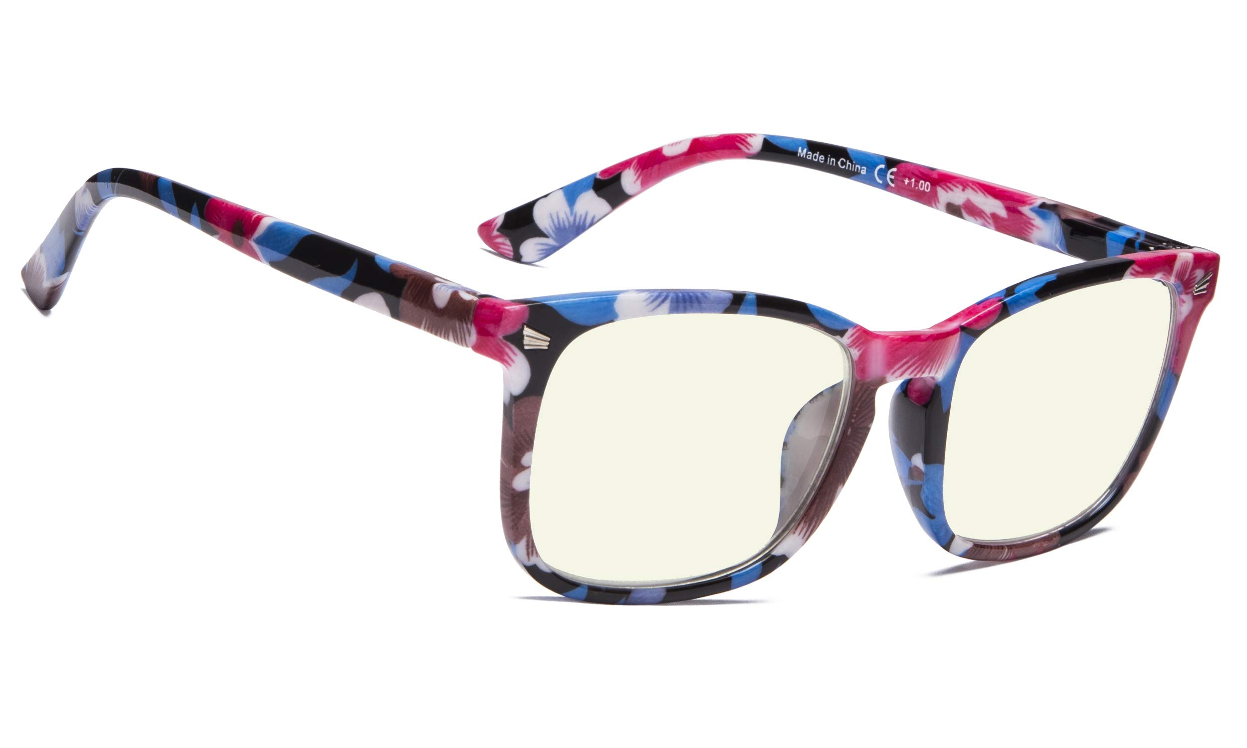 Blue Light Blocking Glasses for Women - Clear Square Frame for Computer & Reading