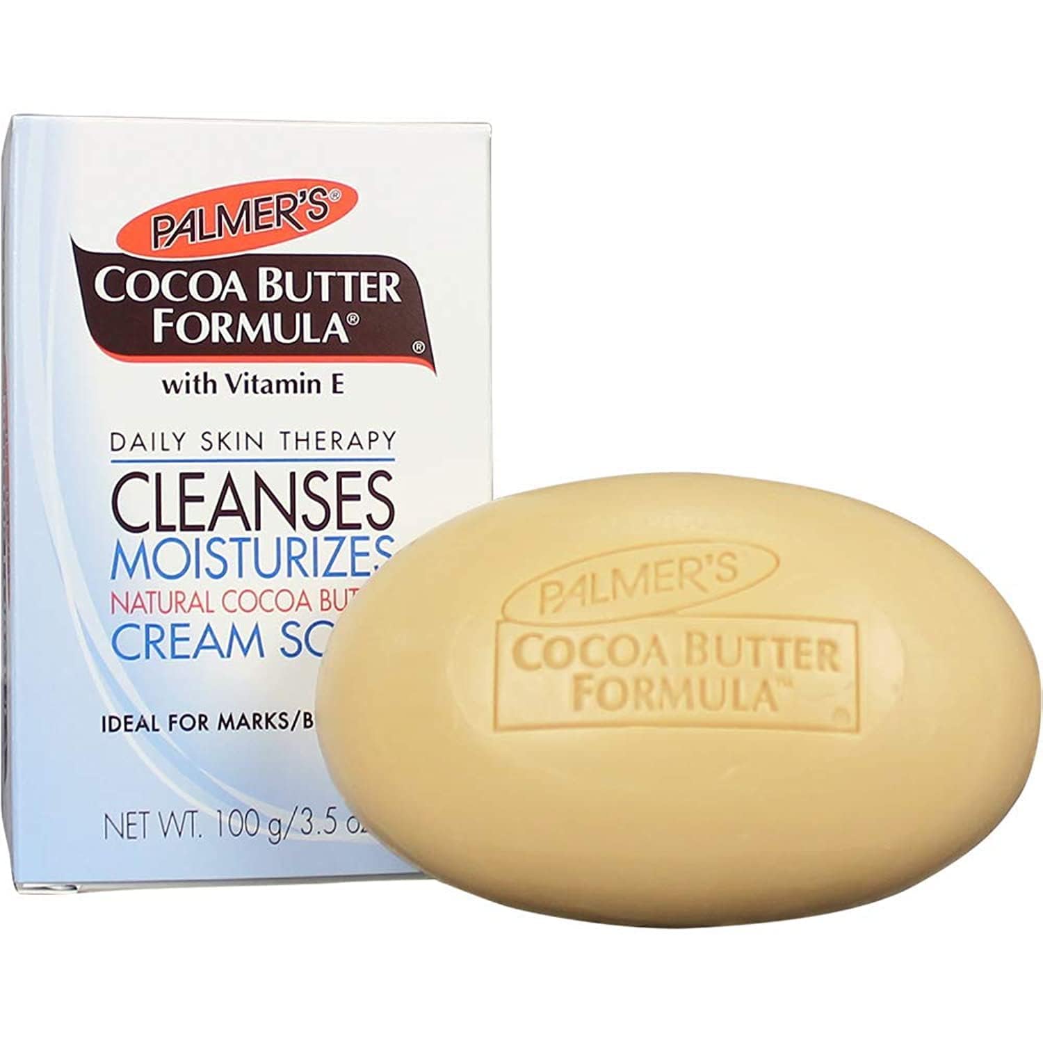 Palmer's Cocoa Butter Formula with Vitamin E - Moisturizing Skin Therapy Cream Soap for Dry Skin (3.5 oz) | Daily Body Wash & Hand Soap for Soft, Nourished Skin