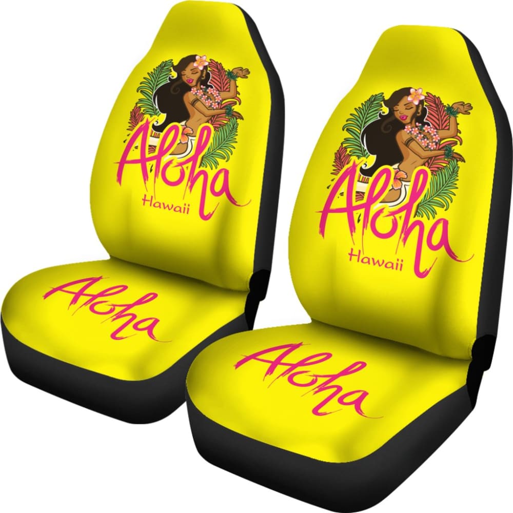 Premium Aloha Floral Car Seat Covers - Breathable & Non-Slip Auto Accessories for Cars, Trucks & SUVs - Perfect for Summer Road Trips & Beach Getaways