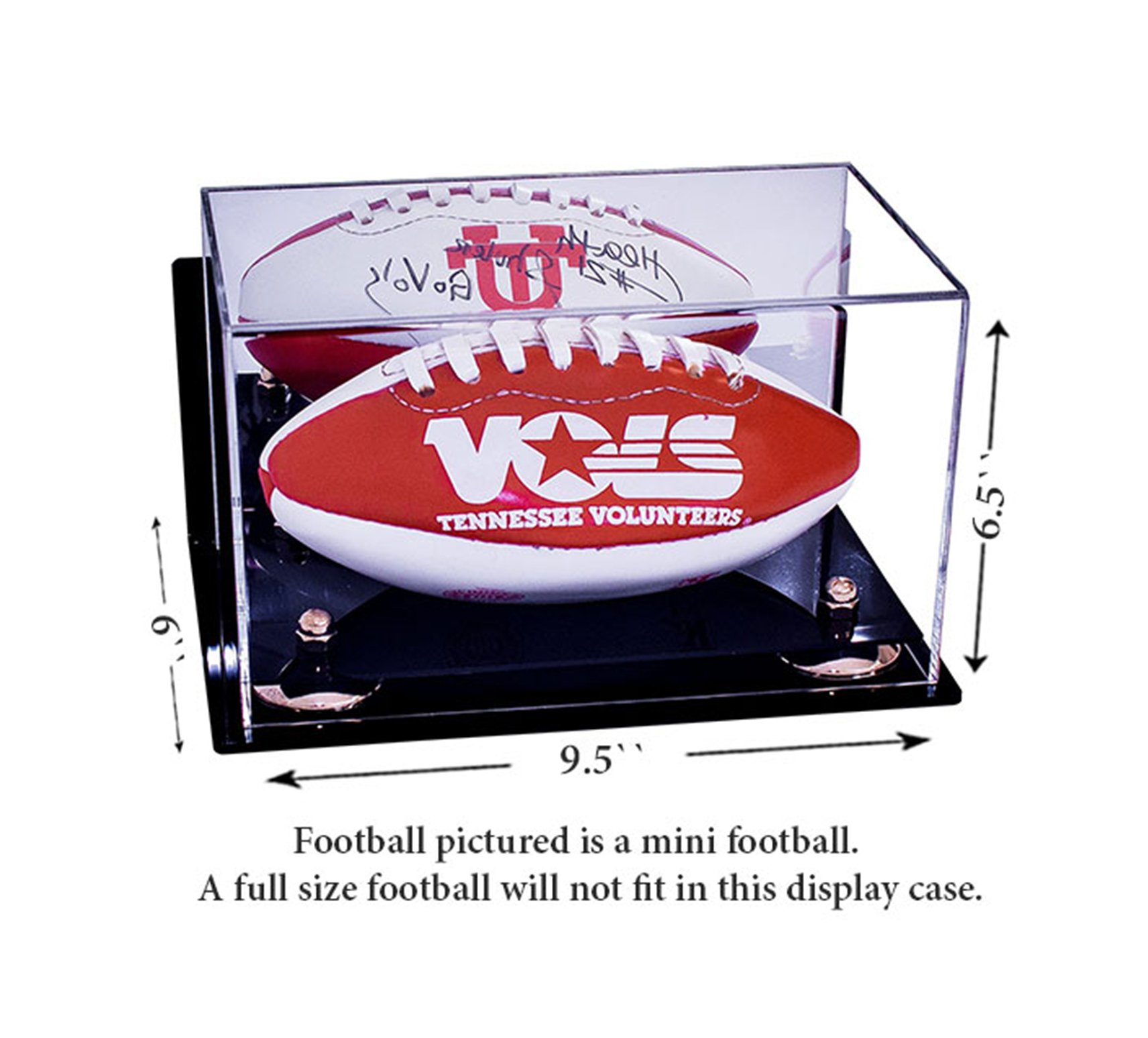 Acrylic Mini Football Display Case - Perfect for Collectible Mini Helmets & Memorabilia - Ideal for Home, Office, or Man Cave Decor