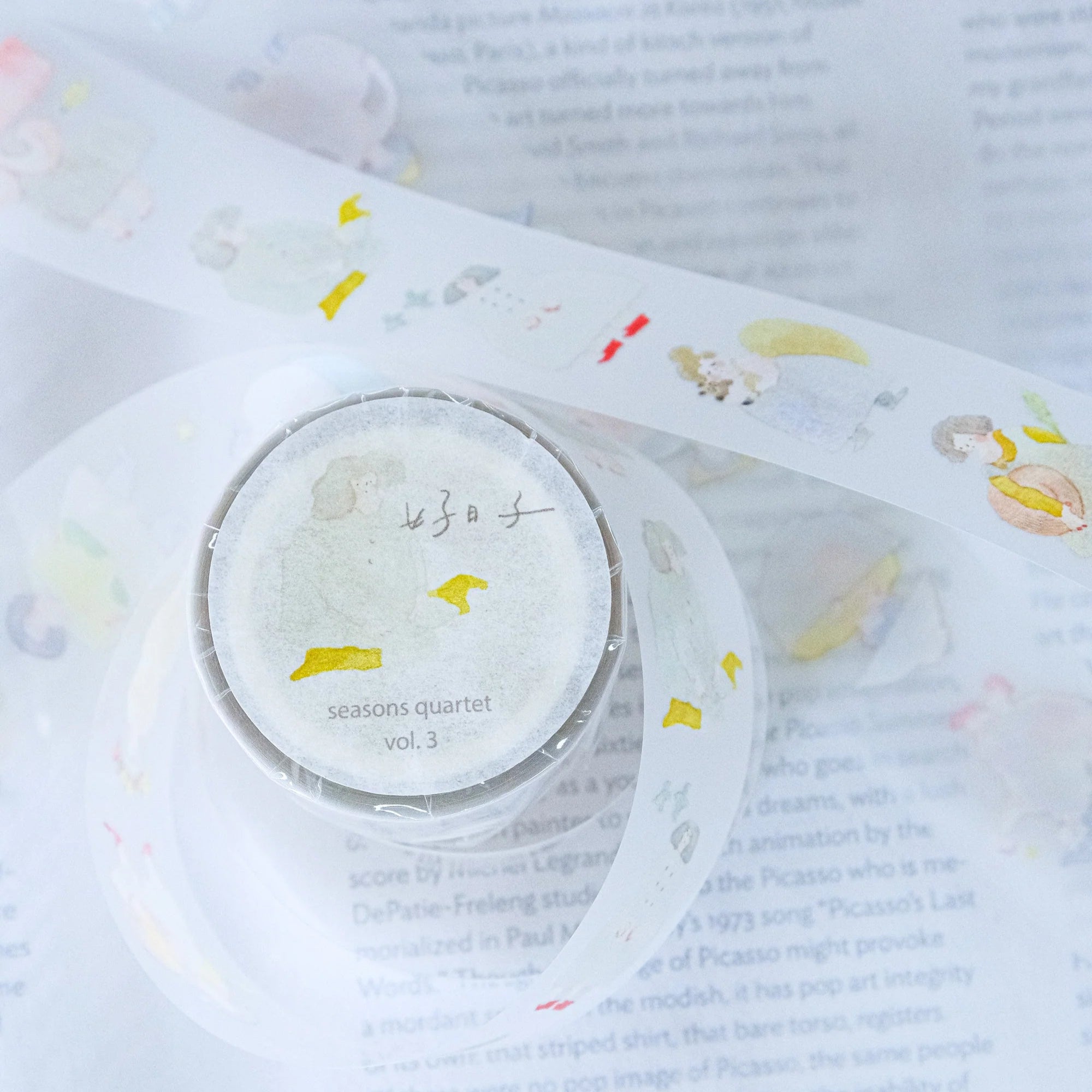 Dodolulu Washi Tape - Seasons Quartet Vol. 3 PET Decorative Tape for Scrapbooking, Journaling, DIY Crafts & Gift Wrapping