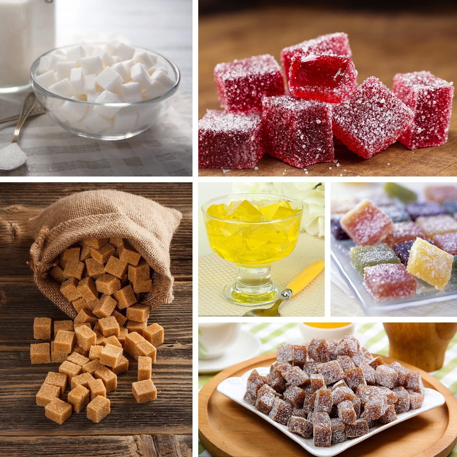 Sakolla 126 Cavities Square Silicone Candy Molds for Chocolate, Hard Candy, Ice Cubes, Caramel - Perfect for Baking, DIY Desserts, Party Favors & Home Decor