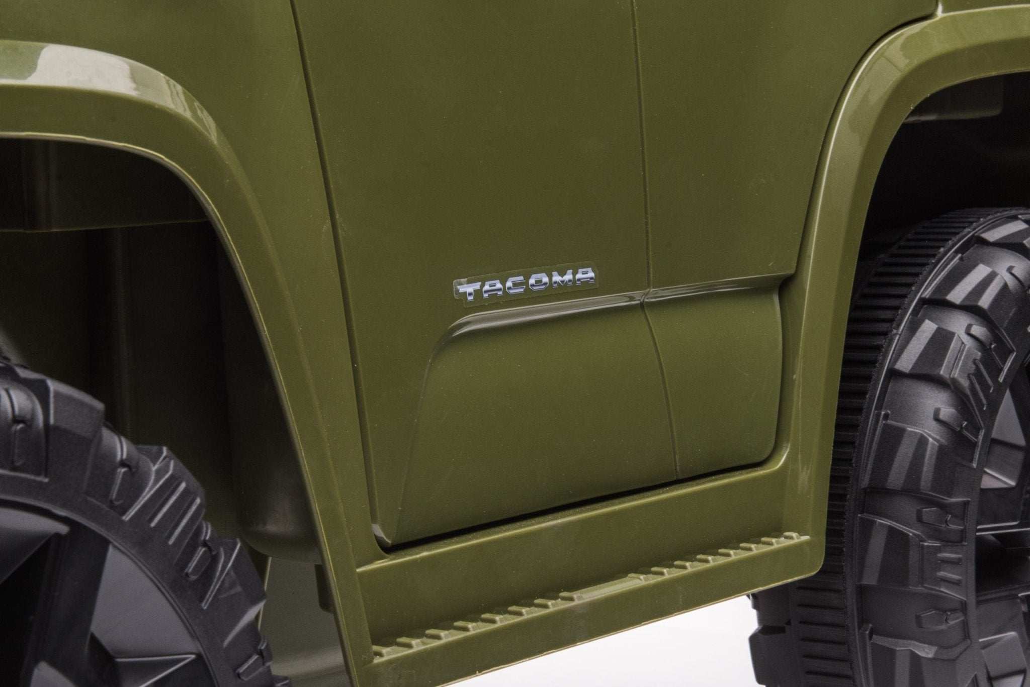 12V Toyota Olive Green Ride On Pickup Truck for Kids - Remote Control, MP3/FM Player, Leather Seat - Electric Toy Car for Boys & Girls - Perfect for Indoor & Outdoor Play - SKU 7109066