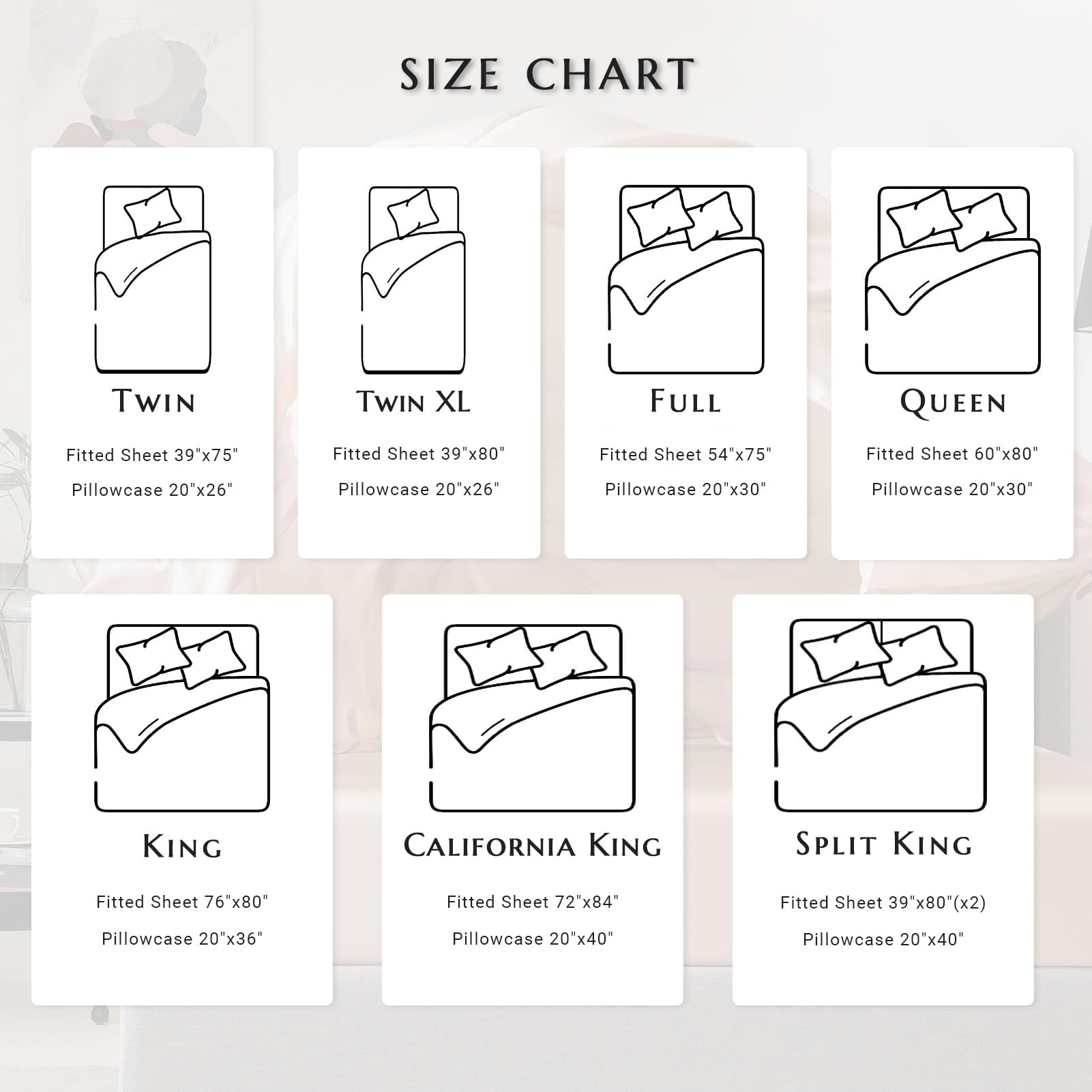 Premium 100% Mulberry Silk Fitted Sheet Set - 7A+ Grade 3-Piece Silk Bedding (Queen Size, Black) | 16