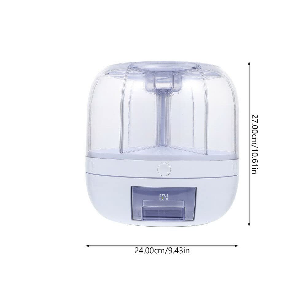 6 Grid Rotating Rice Dispenser - 10kg Grain Storage Container with One-Click Output for Kitchen Organization | Perfect for Pantry, Restaurant & Bulk Food Storage