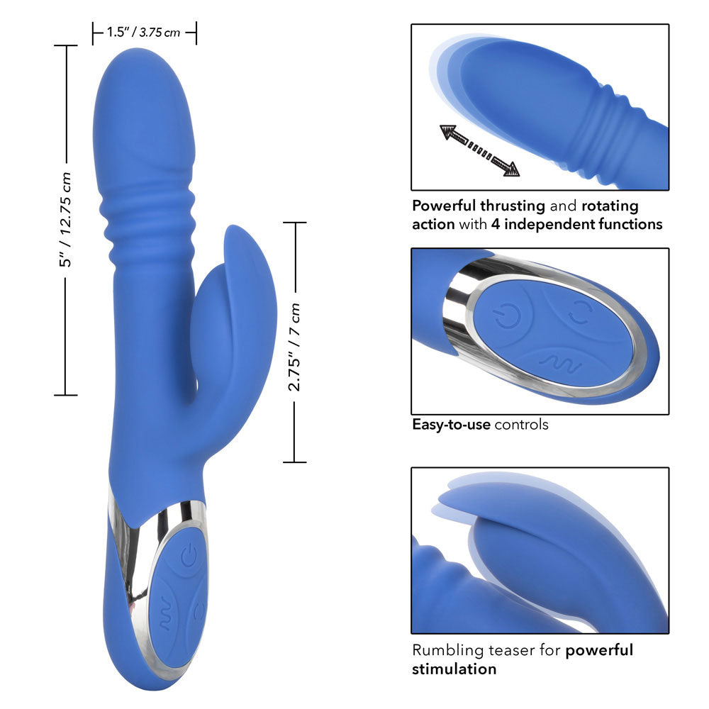 Enchanted Teaser Thrusting Rabbit Vibrator - Powerful Dual Stimulation G-Spot & Clitoral Massager for Women - Perfect for Solo Play & Couples Intimacy