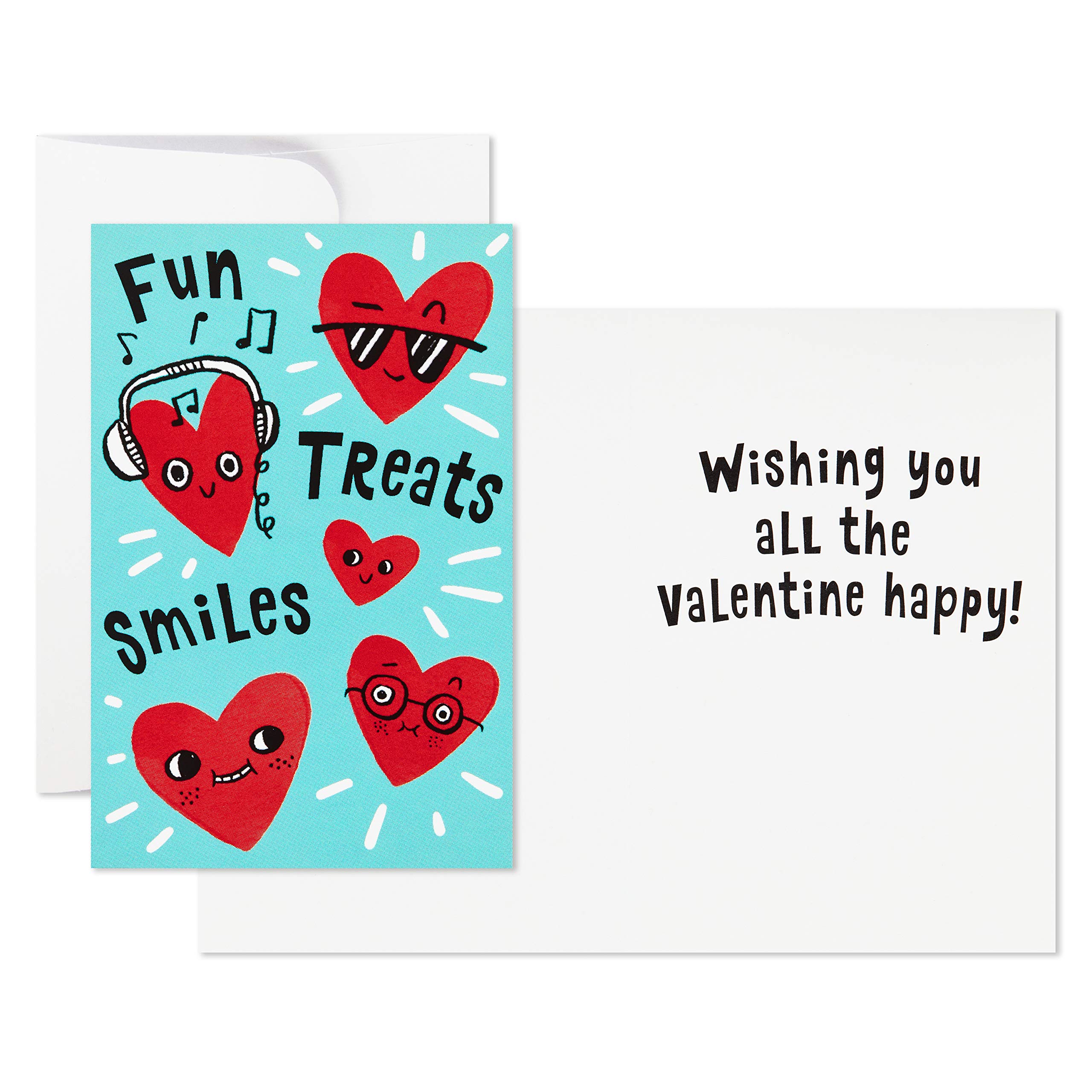 Hallmark Assorted Valentine's Day Cards for Kids - 24 Pack with Envelopes, Cute Heart Designs for Classroom Exchange, School Parties & Friendship Celebrations