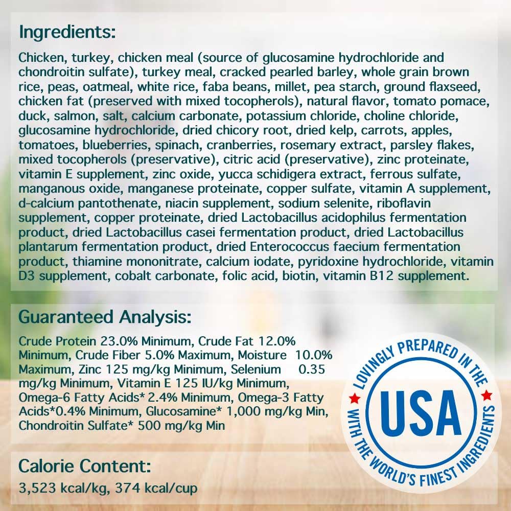 Premium Chicken Soup for The Soul Classic Dry Large Breed Adult Dog Food - Chicken, Turkey & Brown Rice Recipe, 40lb Bag | Soy Free, Corn Free, Wheat Free | Made with Real Ingredients for Healthy Joints & Shiny Coat | Ideal for Active Large Breed Dogs at Home or Outdoor Adventures