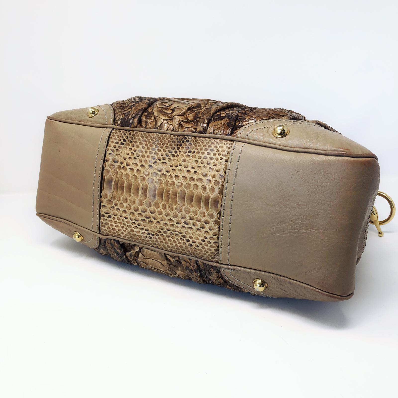 Gucci Brown Python Jockey Shoulder Bag for Women - Luxury Designer Handbag for Work, Travel & Evening Out