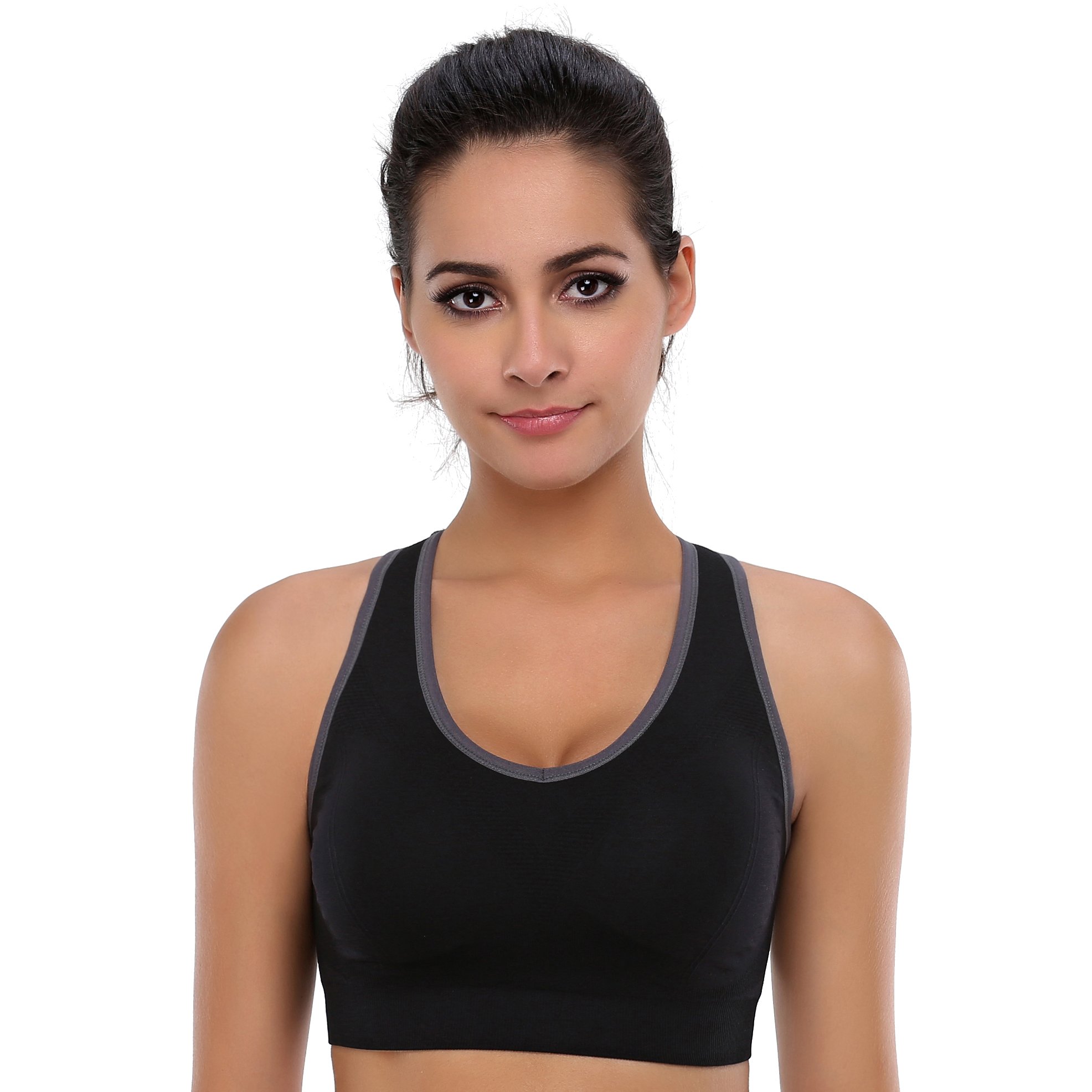 High Impact Seamless Racerback Sports Bra for Women - Supportive Workout Top for Yoga, Gym & Fitness Training - Perfect for Running, HIIT & Intense Exercise