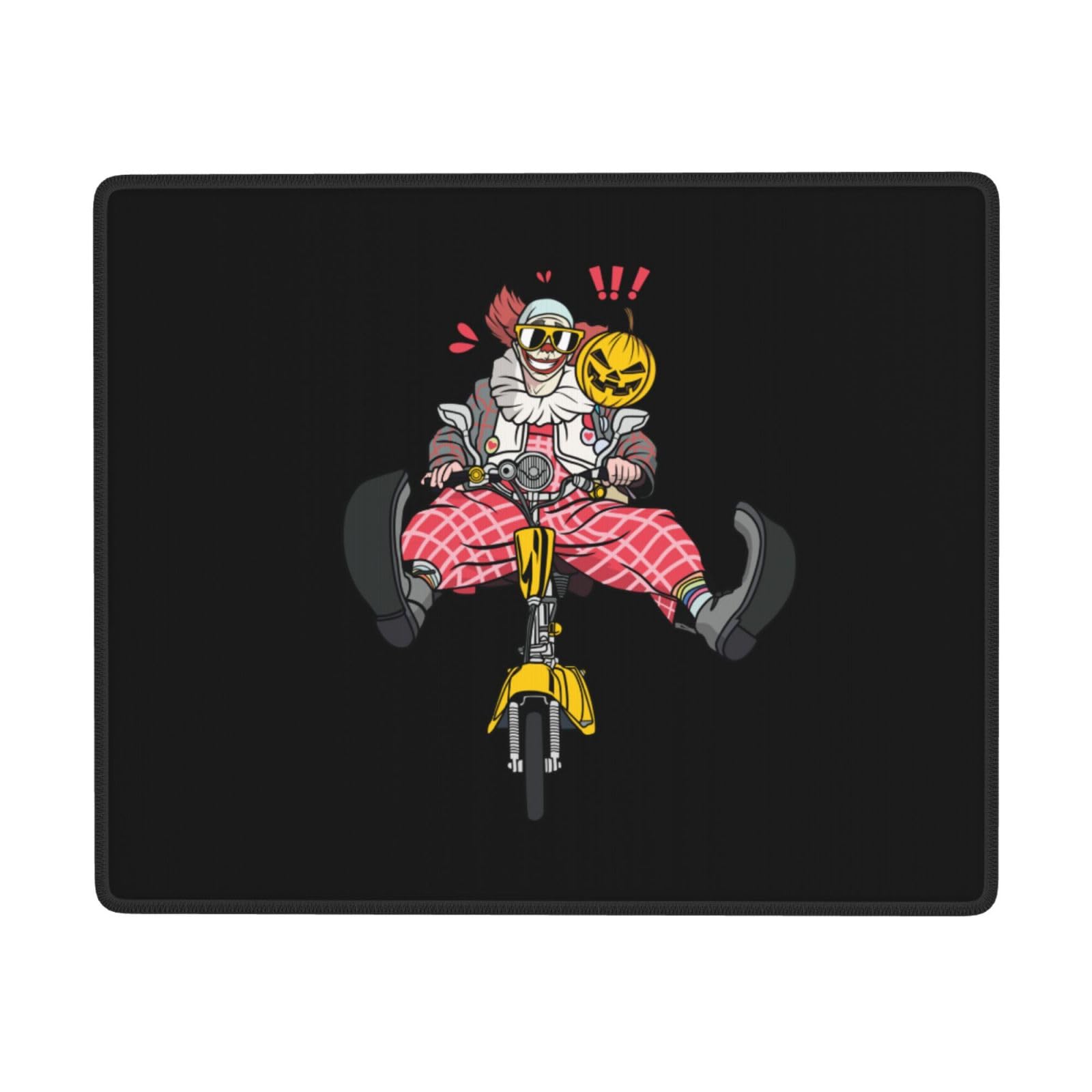 SIYTUAU Waterproof Non-Slip Rubber Mouse Pad - 7x9 Inch Clown Riding Bicycle Design for Office & Gaming - Perfect for Laptop, PC & Workstation Use