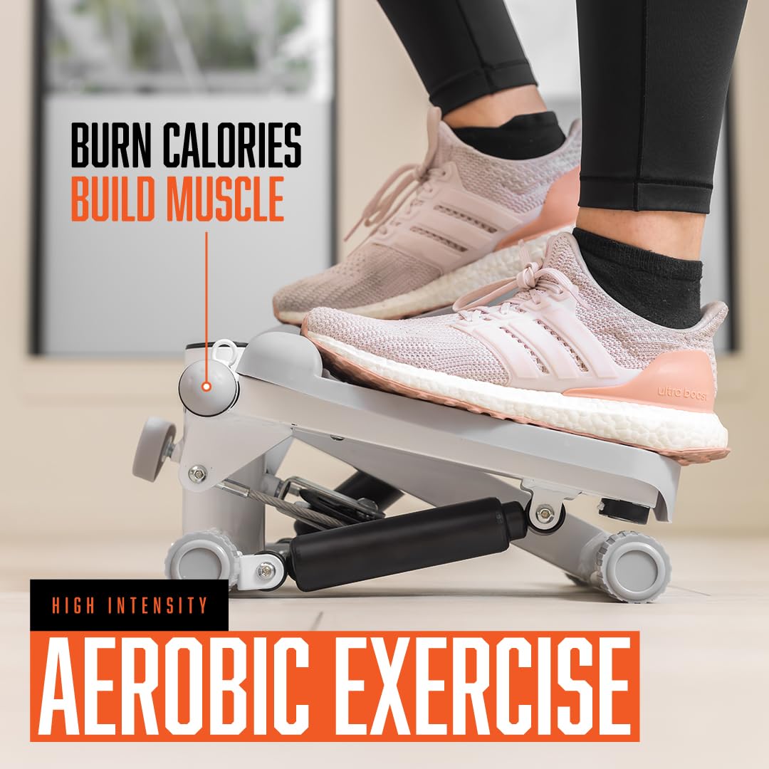 Portable Fitness Stepper for Home Workouts - Adjustable Resistance Exercise Equipment for Cardio, Leg & Core Training - Perfect for Home Gym, Office & Small Spaces