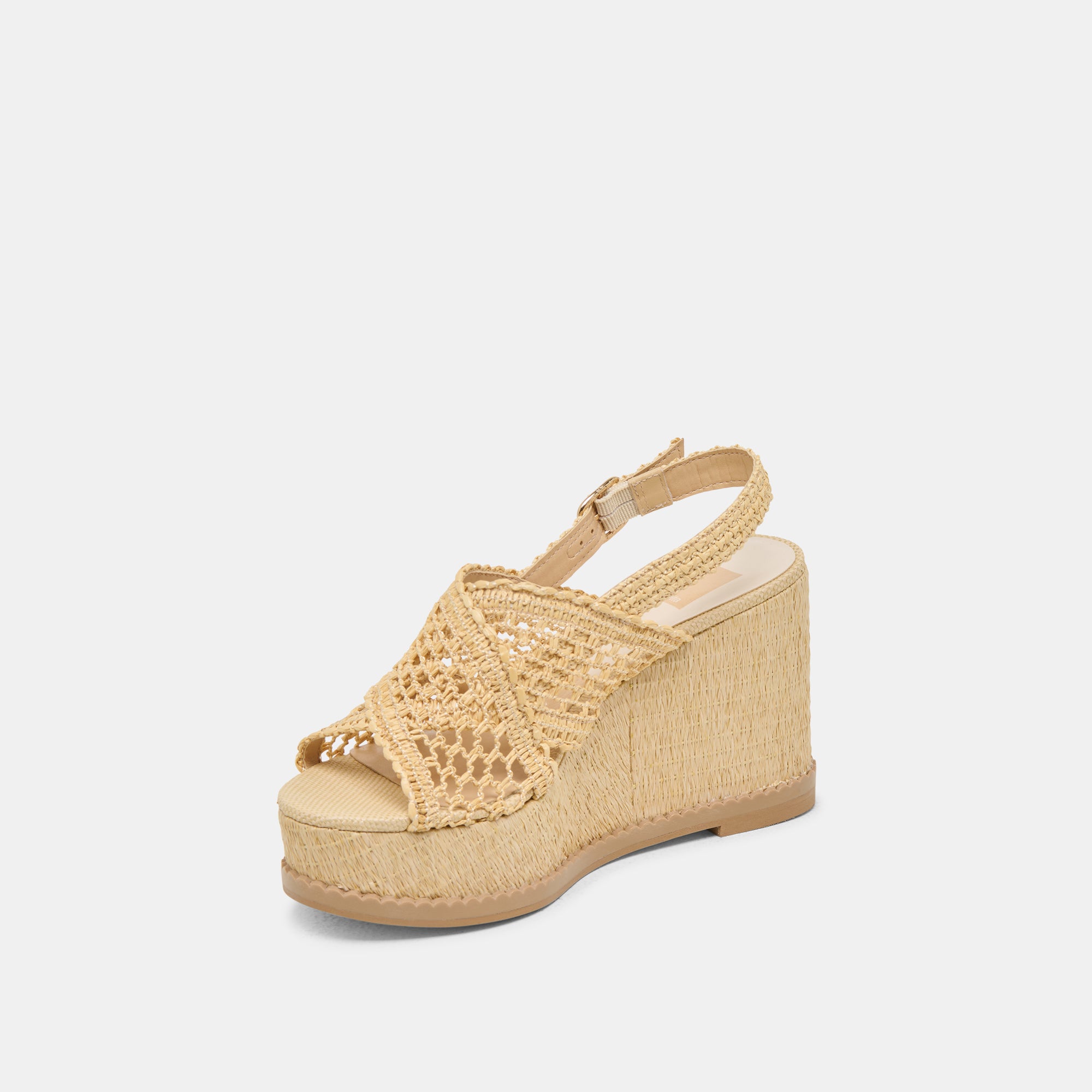 DEXLER Women's Natural Woven Raffia Wedge Sandals - Comfortable Summer Beach Wedges for Outdoor, Vacation & Casual Wear
