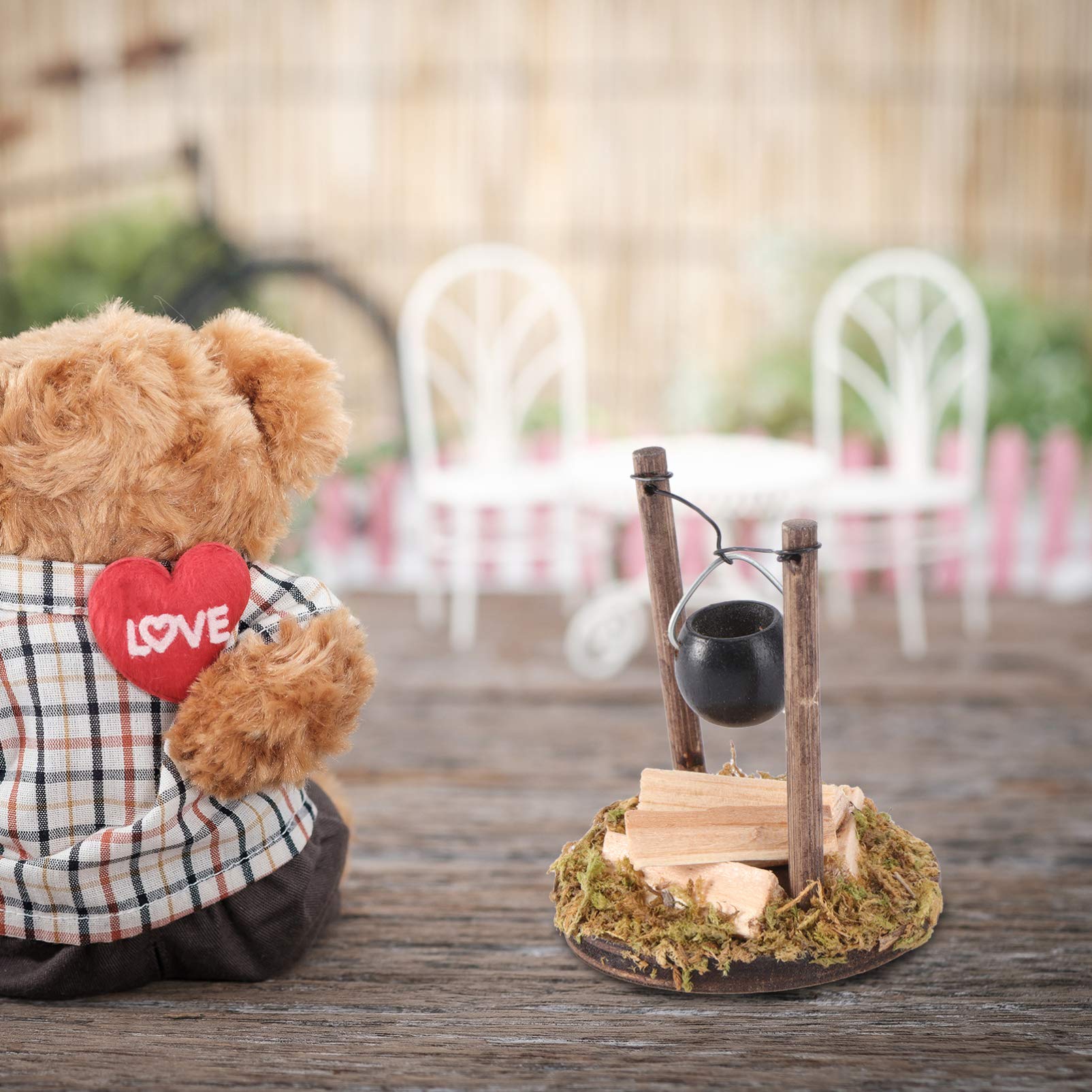 Mini Hanging Stove Decor - 1pc Dollhouse Hanging Furniture, Tiny Hanging Stove for Miniature Gardens, Fairy Gardens & Home Decor - Perfect for DIY Landscape, Flower Pot Accents & Outdoor Grass Accessories