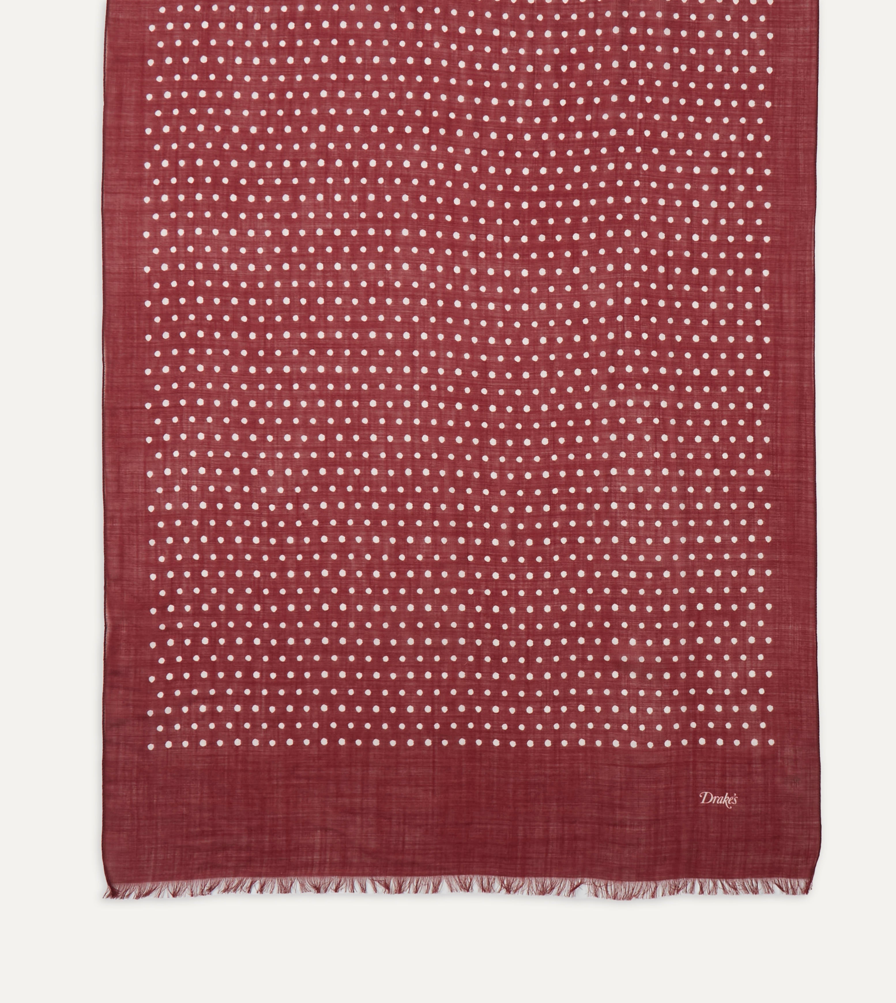 Stylish Red Polka Dot Wool Scarf - Soft Winter Fashion Accessory for Women - Perfect for Cold Weather, Office Wear & Holiday Outfits