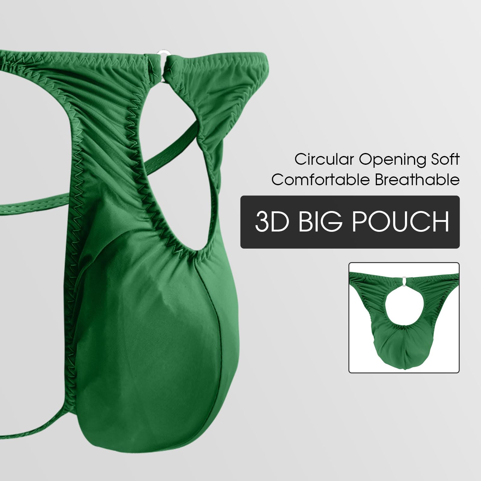 **Men's Thong Underwear - Soft & Breathable Lingerie for Comfort & Style - Open Front Design - Perfect for Gym, Sleep & Everyday Wear**