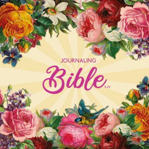 KJV Journaling Bible with Pink Floral Design - Creative Note Taking Bible with Ample Space for Writing, Drawing & Scripture Reflection | Perfect for Bible Study, Gift Giving & Personal Devotion | Durable Softcover Christian Journal Bible