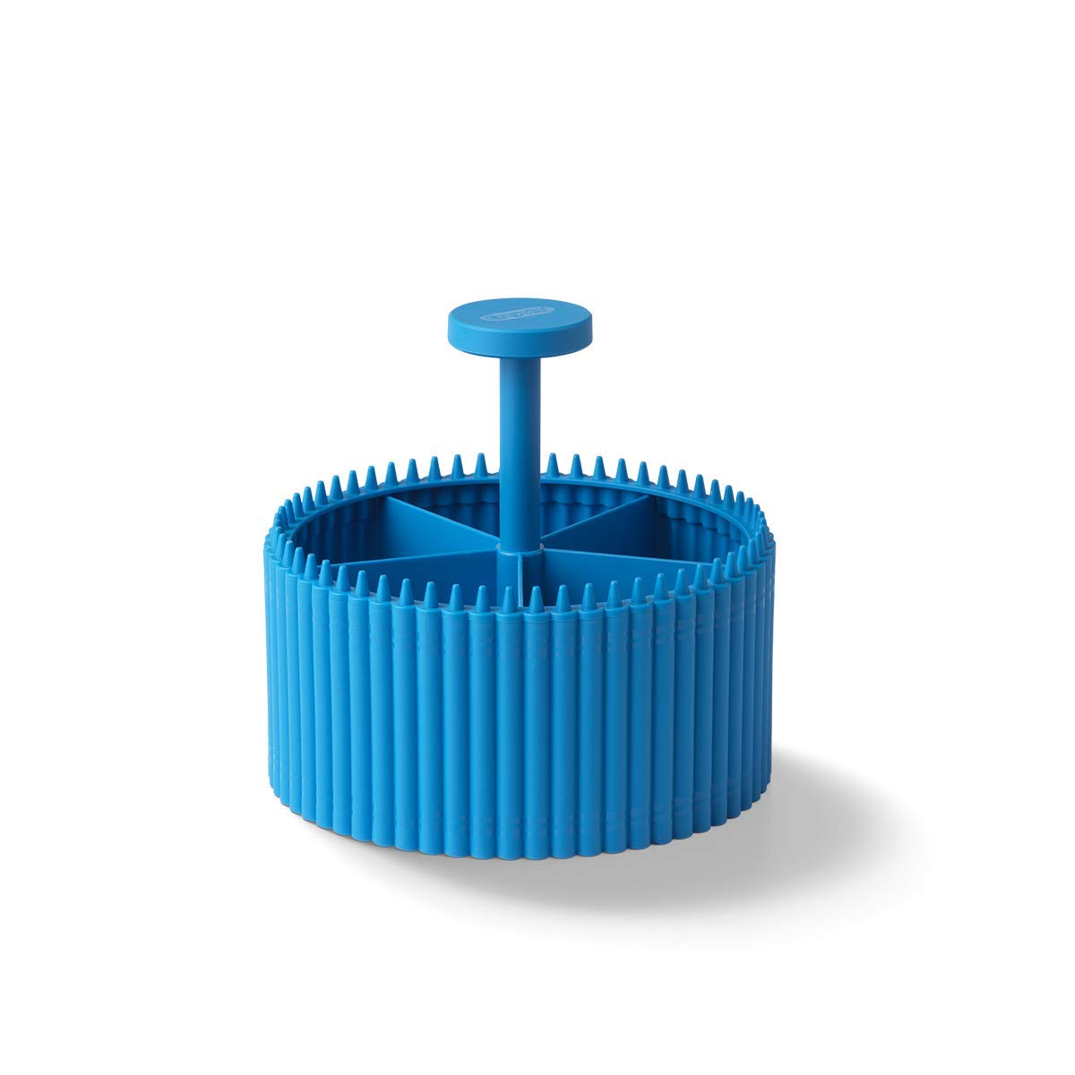 Crayola Round Storage Organizer for Kids - 5-Section Desk Organizer for Pens, Pencils, Crayons & School Supplies | Cerulean Blue | Ages 3+ | Perfect for Classroom, Homeschool & Kids' Study Desk Organization