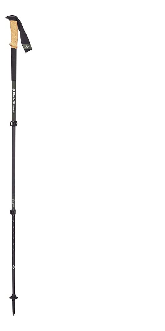Black Diamond Alpine Carbon Cork Trekking Poles - Pair of 2 Ultra Lightweight Carbon Fiber Hiking Sticks for Backpacking, Mountaineering & Hiking | Perfect for Tundra Terrain & Outdoor Adventures