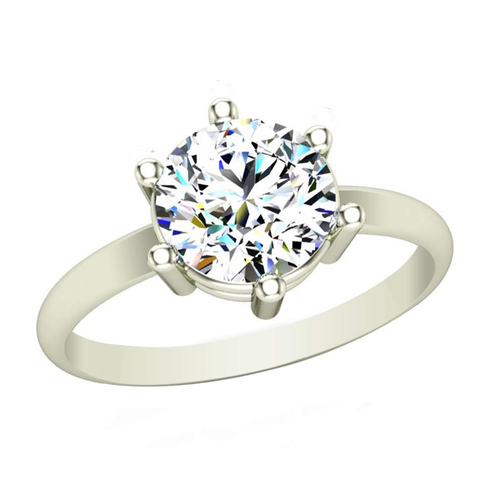 18K White/Rose/Yellow Gold Simulated Diamond Ring for Women - Elegant Fashion Jewelry Gift for Her | Perfect for Anniversary, Engagement, Birthday & Special Occasions