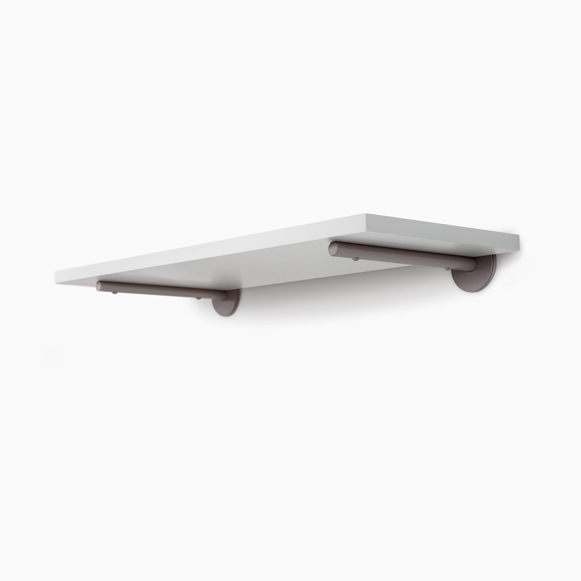 Modern White Wall Shelf - Floating Shelves for Home Decor, Bedroom, Living Room & Bathroom - Sturdy & Stylish Storage Solution for Books, Plants & Decorative Items