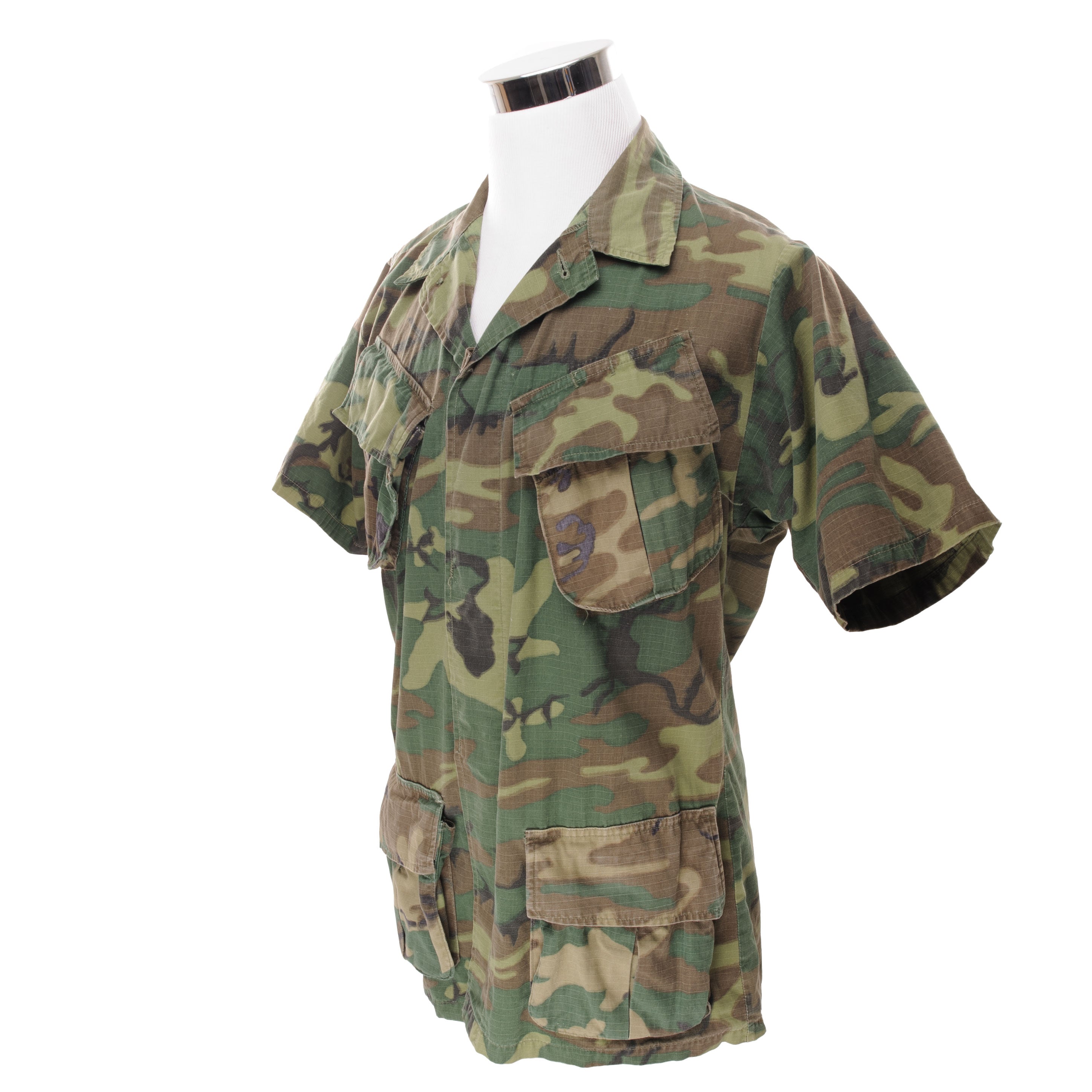 Vintage US Army Tropical Combat Camo Jacket 5th Pattern 1970 Vietnam War Small Regular - Military Reenactment, Outdoor Adventure & Vintage Fashion Collectible